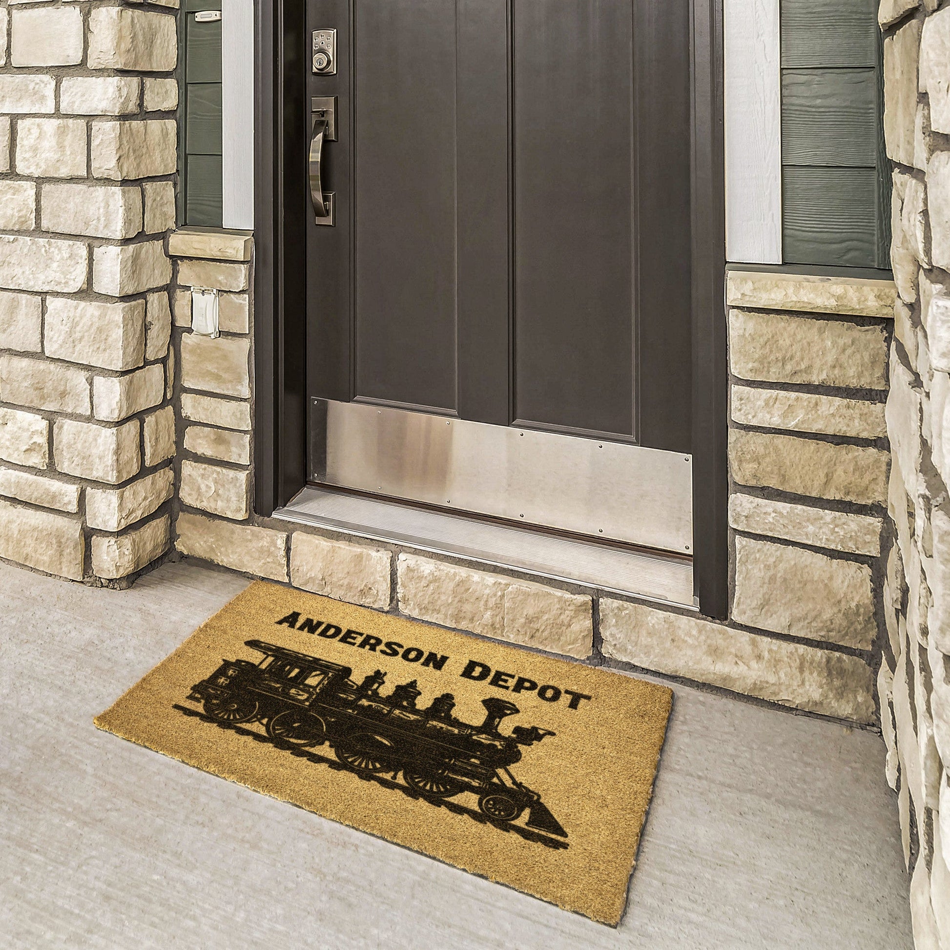 Train Doormat Anderson Depot - FlooredByArt