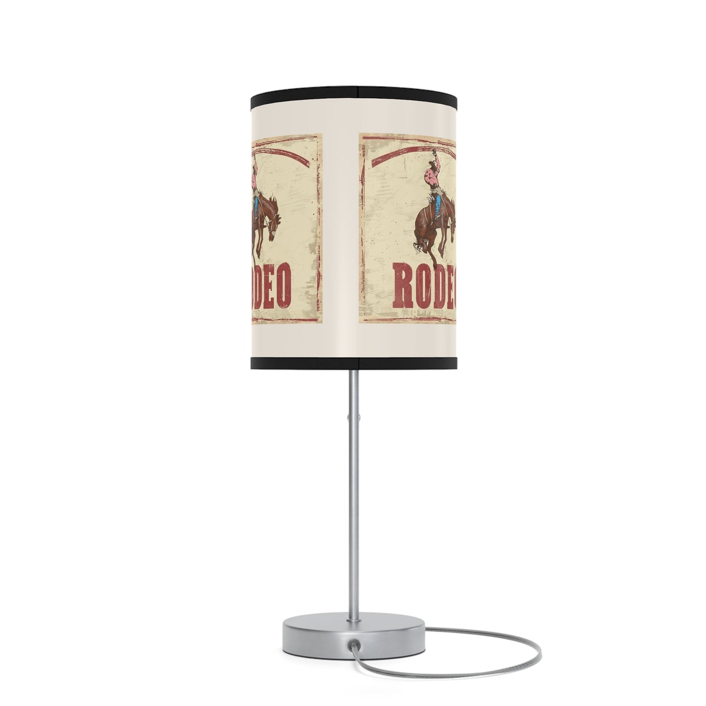 Vintage Cowboy Bronc Rider Art Lamp – Western Accent Light for Horse Lovers & Rodeo Fans - FlooredByArt