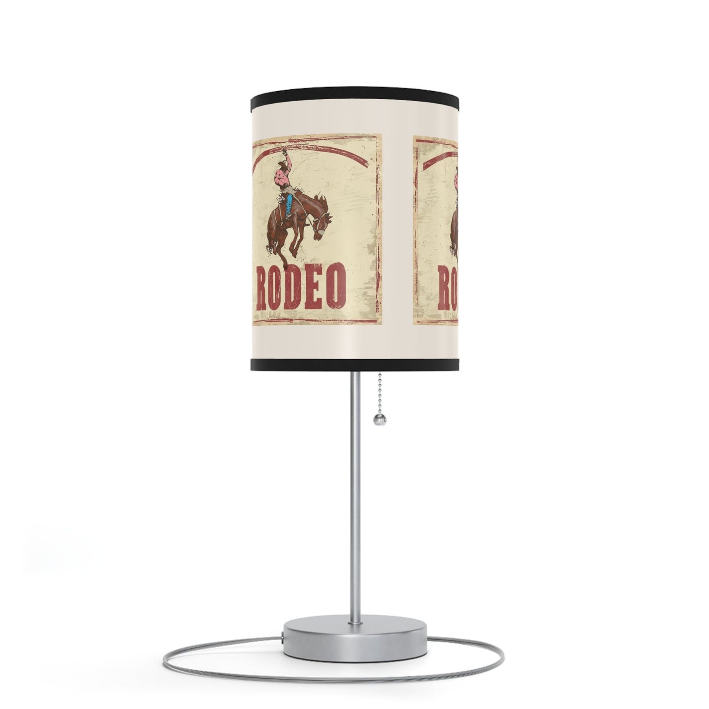 Vintage Cowboy Bronc Rider Art Lamp – Western Accent Light for Horse Lovers & Rodeo Fans - FlooredByArt