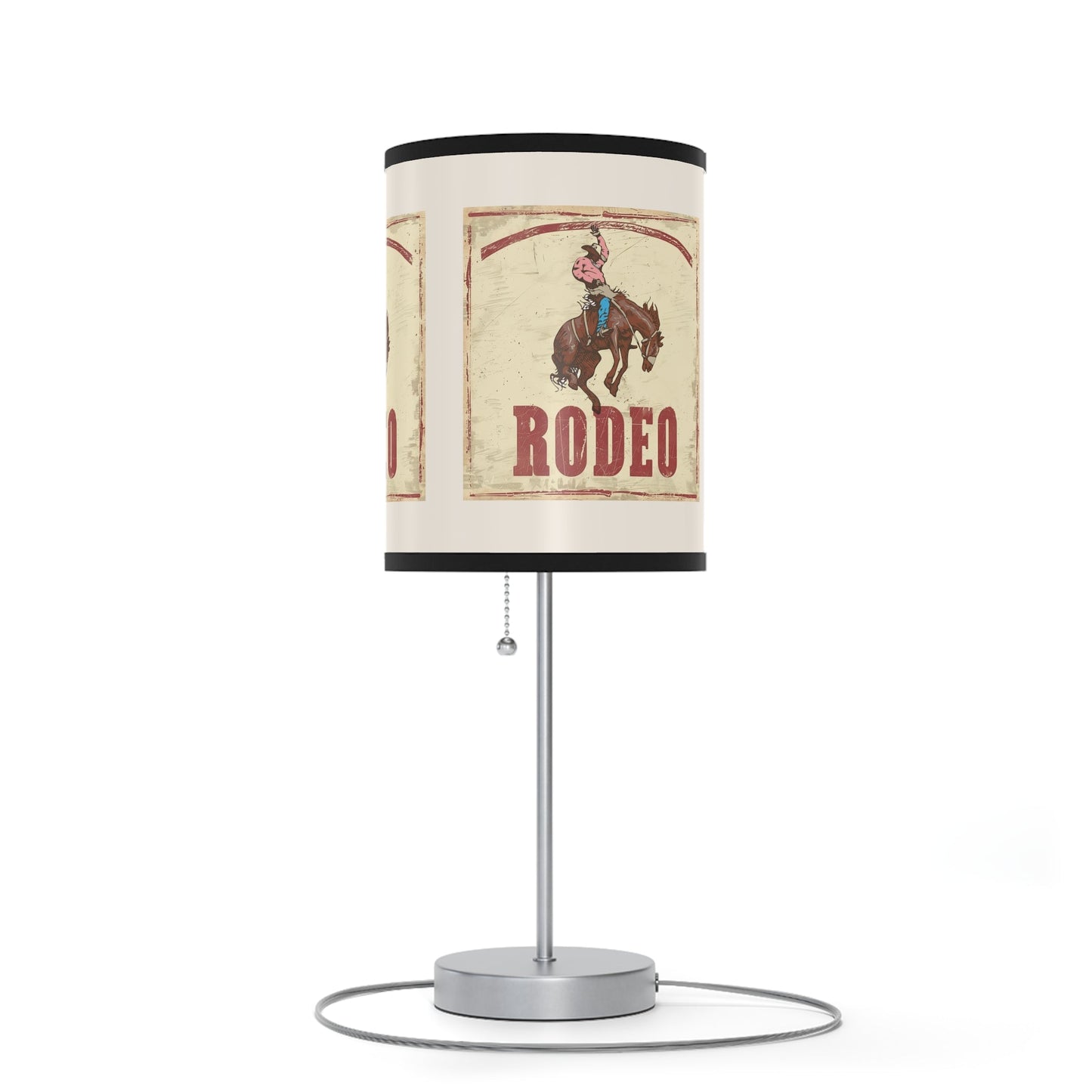 Vintage Cowboy Bronc Rider Art Lamp – Western Accent Light for Horse Lovers & Rodeo Fans - FlooredByArt