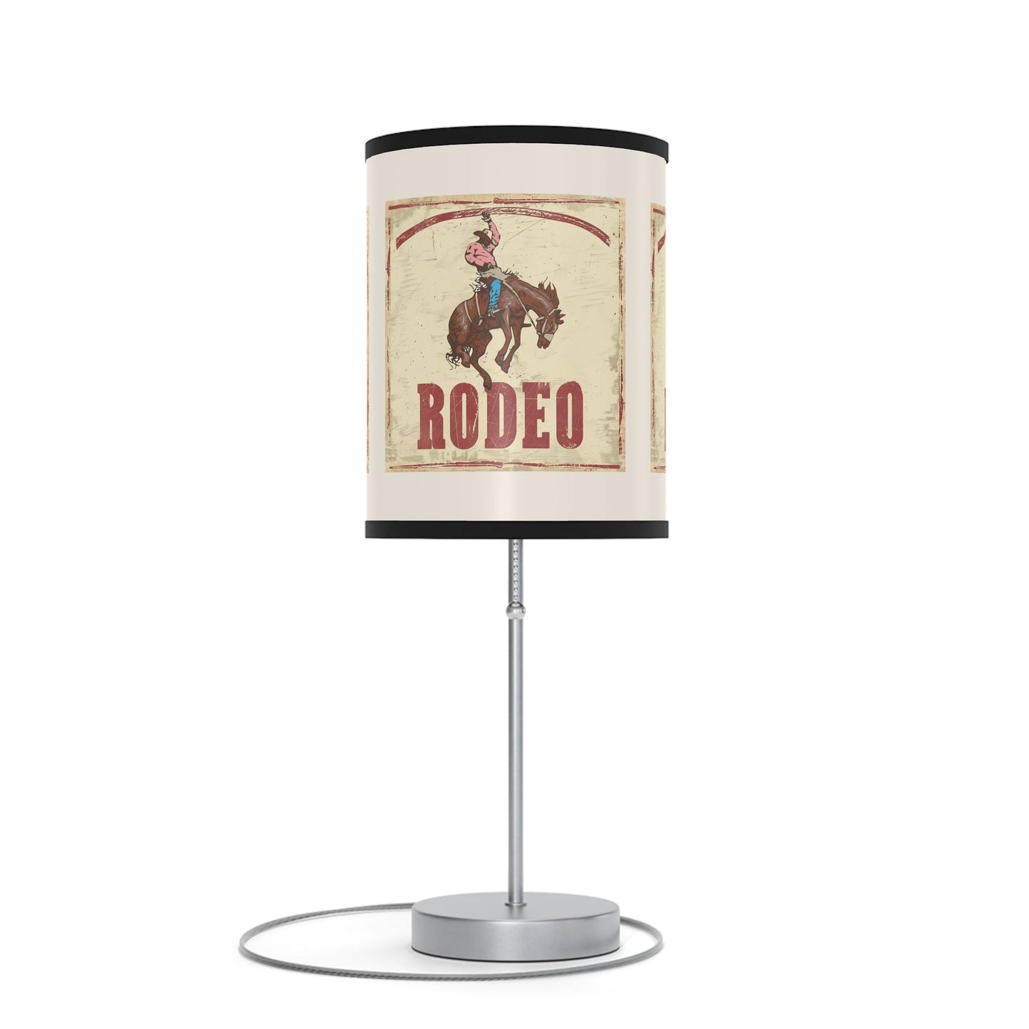Vintage Cowboy Bronc Rider Art Lamp – Western Accent Light for Horse Lovers & Rodeo Fans - FlooredByArt