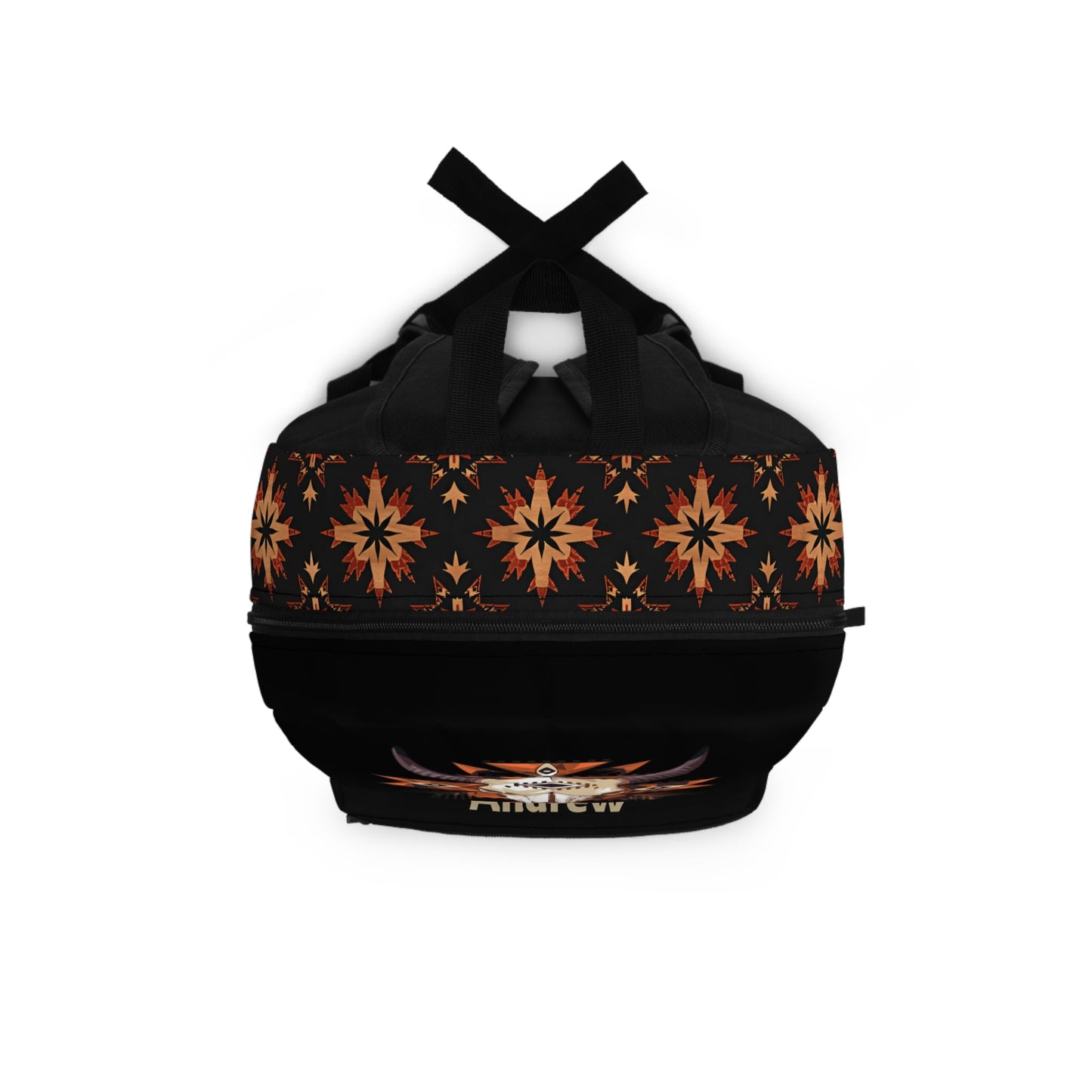 Wild West Cowboy Backpack for Boys - Personalized Aztec Bull Skull Bookbag, Western School Bag, Horse Rider Gift - FlooredByArt