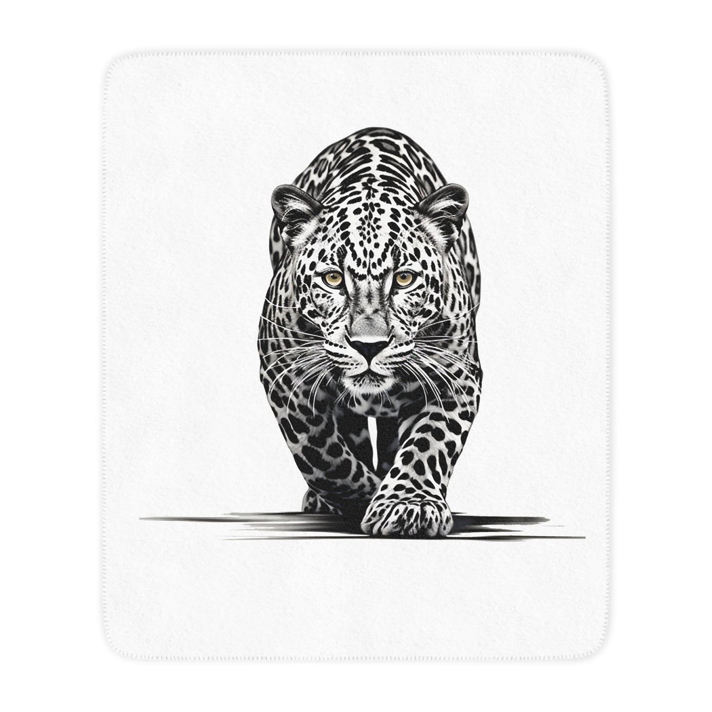 Beautiful Snow Leopard Blanket Throw, Nature Lover Minky Top Soft - FlooredByArt