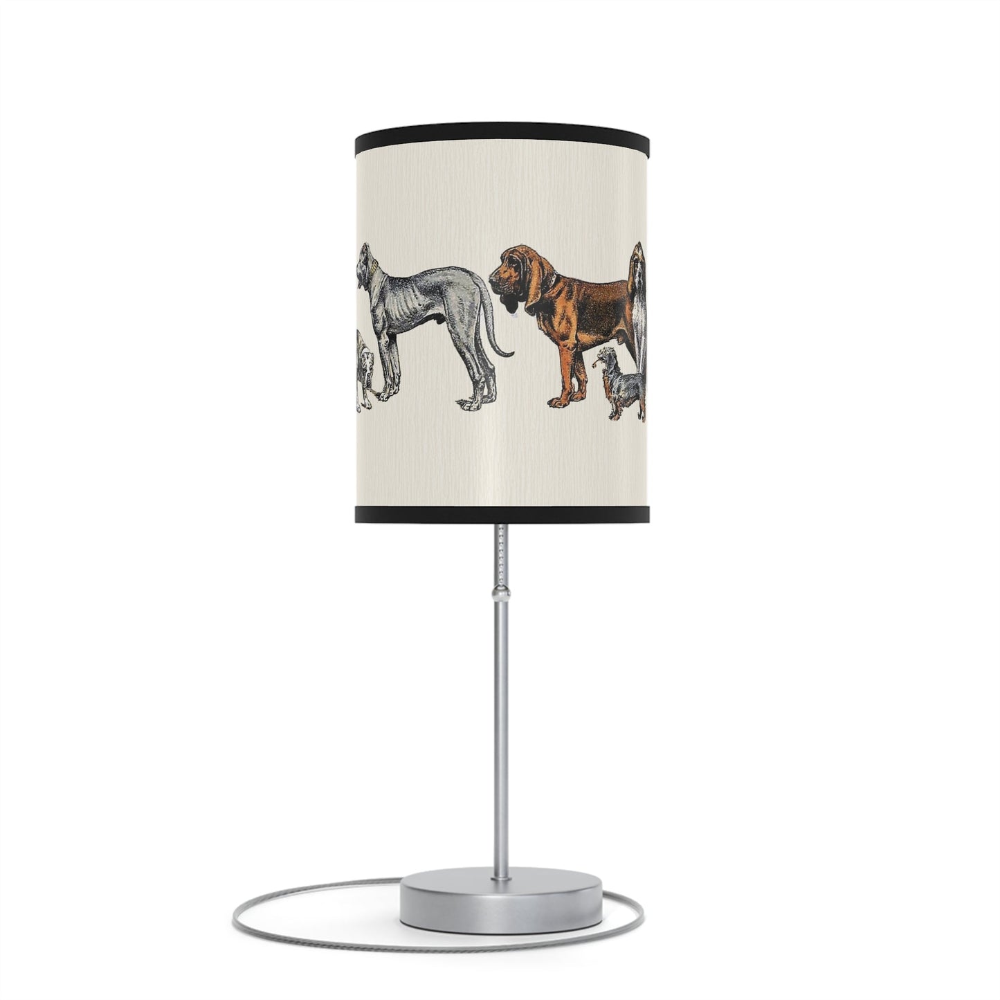 English Cottage Tapestry Dog Lamp, Dog Art, Lithographic Stylish - FlooredByArt