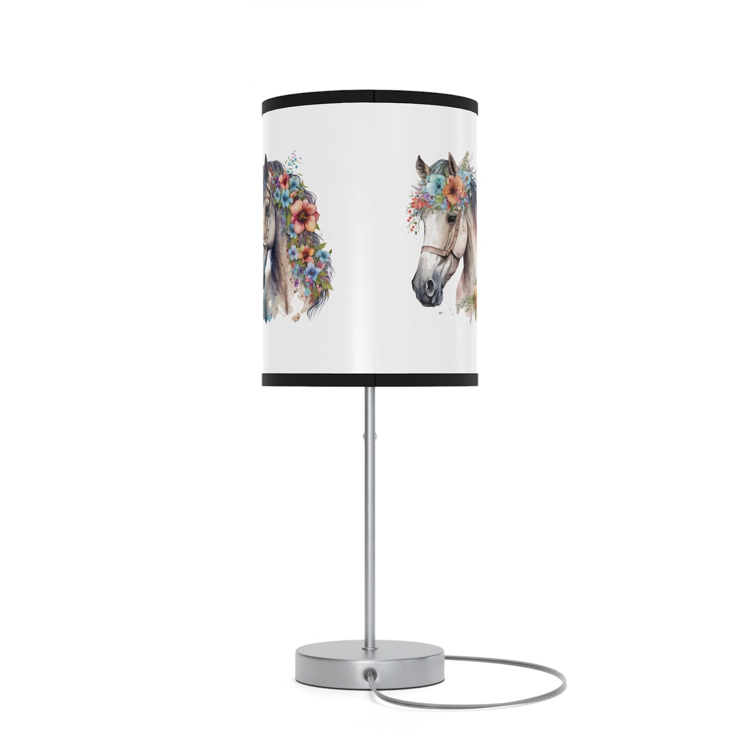 Horse Head Lamp, Perfect Girls Room Fantasy Floral Pony Head Design Accent Lamp - FlooredByArt