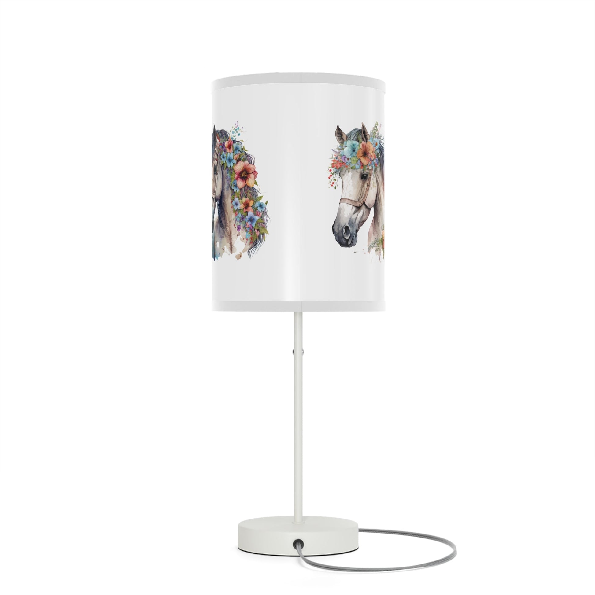 Horse Head Lamp, Perfect Girls Room Fantasy Floral Pony Head Design Accent Lamp - FlooredByArt