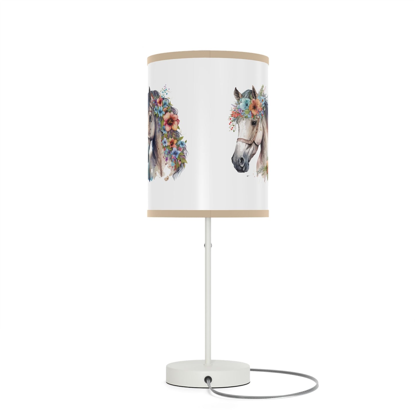 Horse Head Lamp, Perfect Girls Room Fantasy Floral Pony Head Design Accent Lamp - FlooredByArt