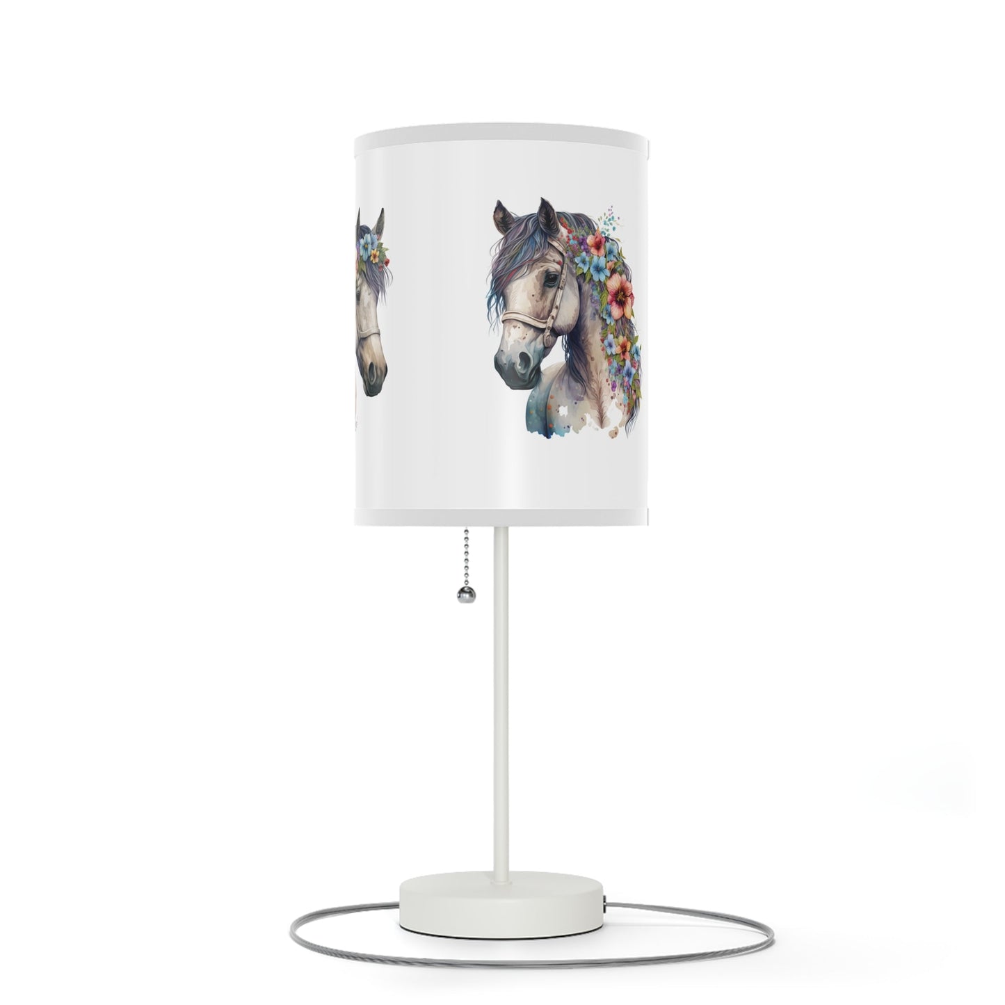 Horse Head Lamp, Perfect Girls Room Fantasy Floral Pony Head Design Accent Lamp - FlooredByArt