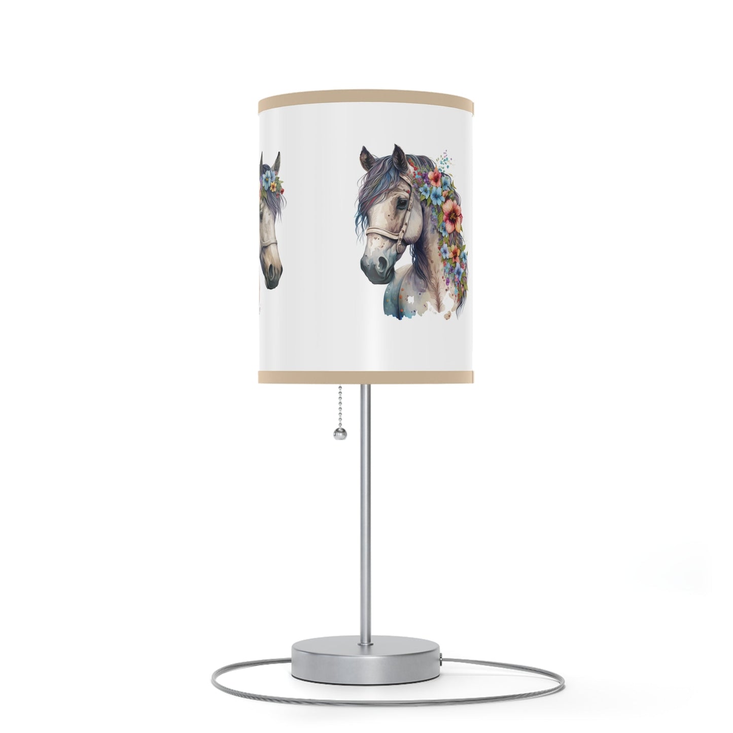 Horse Head Lamp, Perfect Girls Room Fantasy Floral Pony Head Design Accent Lamp - FlooredByArt