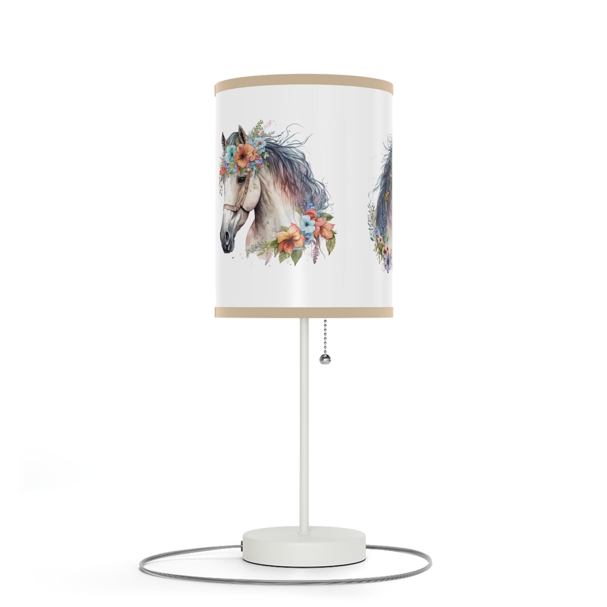 Horse Head Lamp, Perfect Girls Room Fantasy Floral Pony Head Design Accent Lamp - FlooredByArt