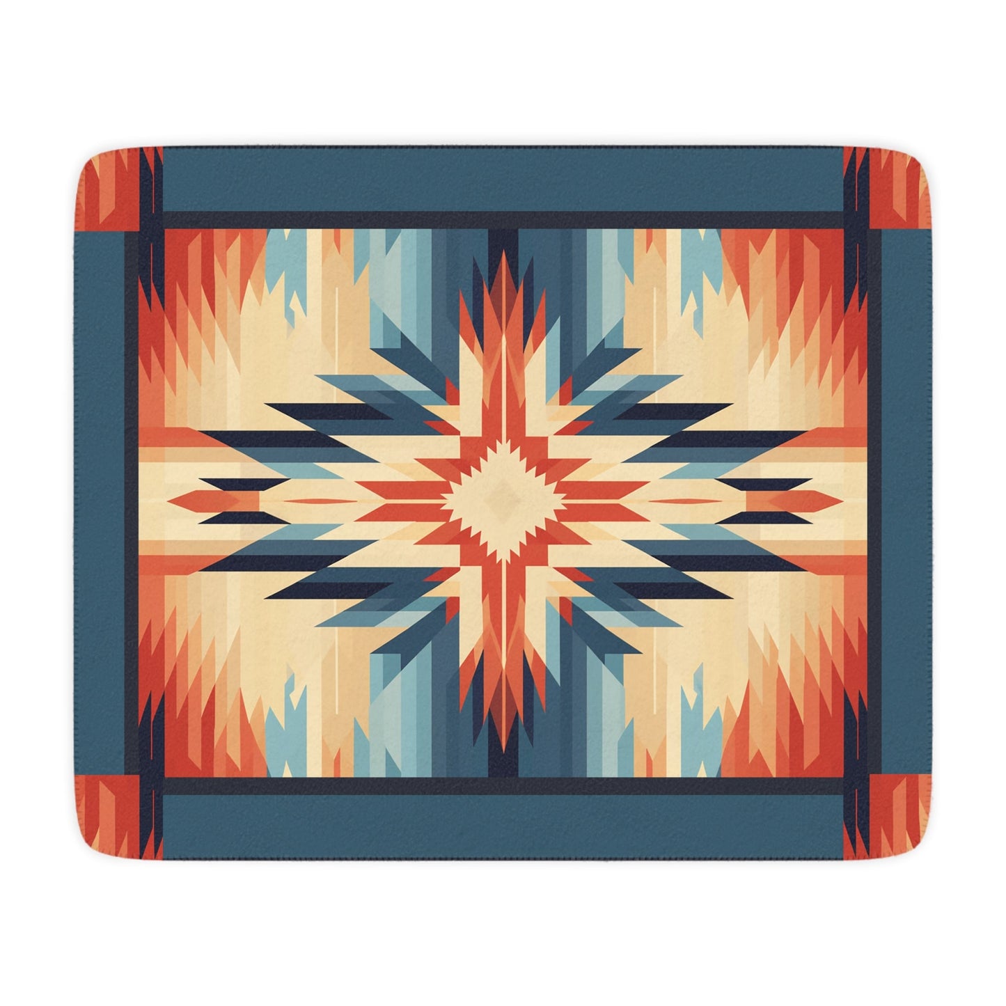 Navaho Native American Style Throw, Western USA Desert Colors - FlooredByArt