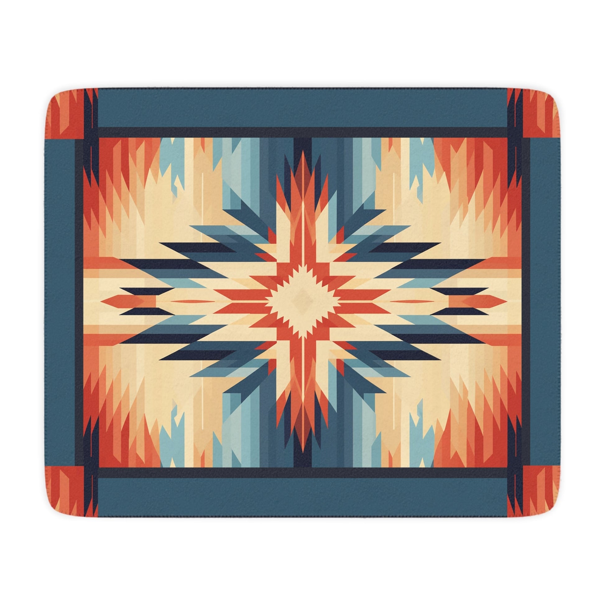 Navaho Native American Style Throw, Western USA Desert Colors - FlooredByArt