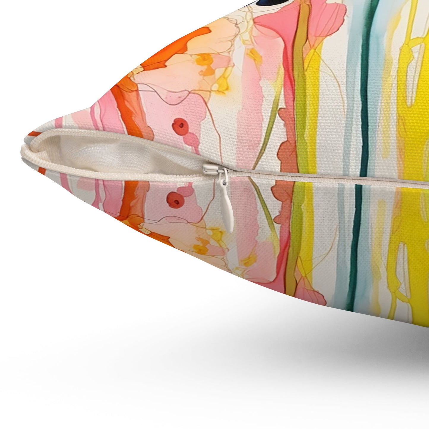 Original Wildflower Pillow #4, Watercolor, Bright Colors Pillow Set, Floral - FlooredByArt