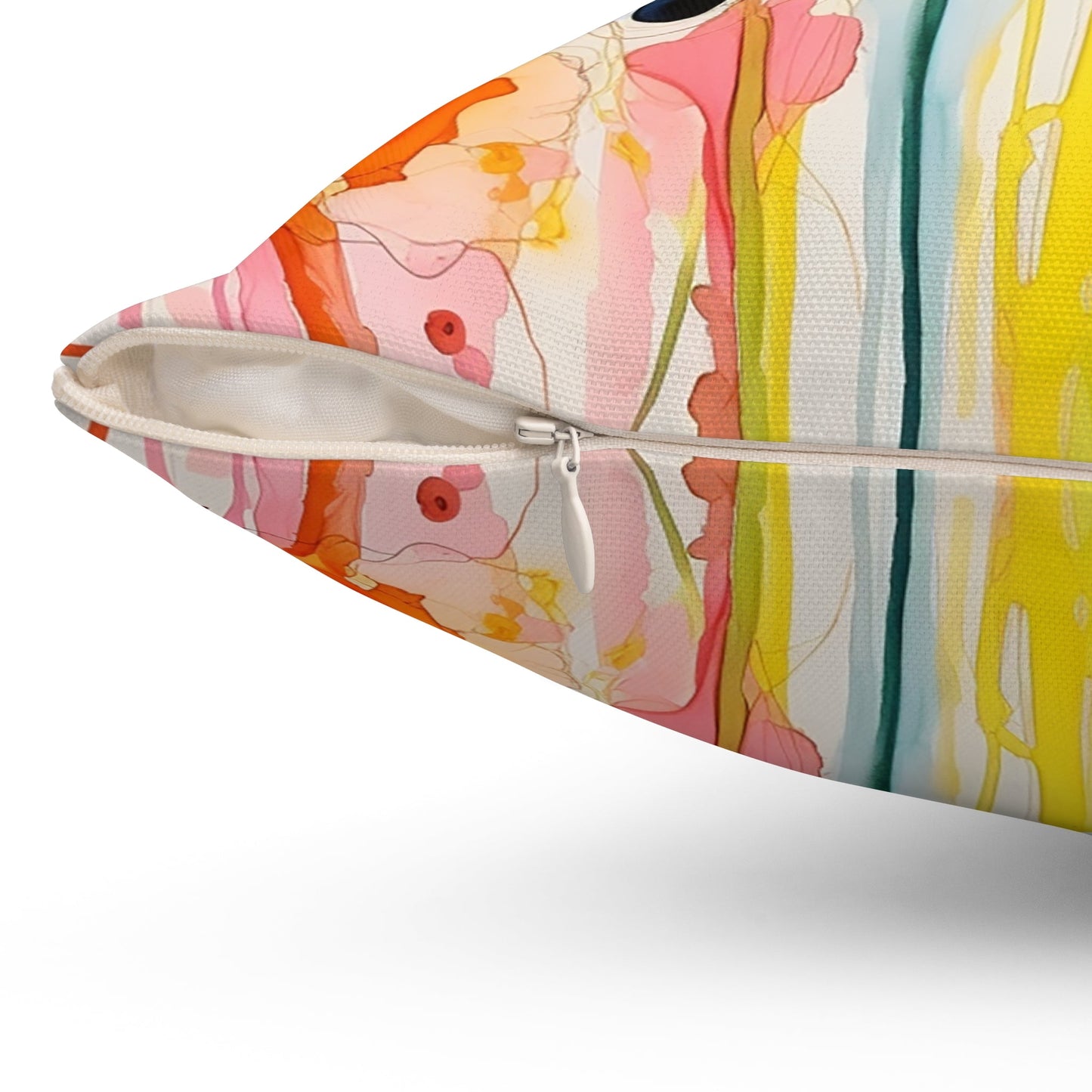 Original Wildflower Pillow #4, Watercolor, Bright Colors Pillow Set, Floral - FlooredByArt