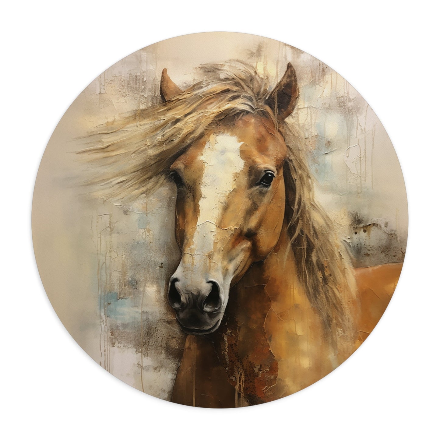 Palomino Horse Art Mouse Pad, Palomino Pony Unique Gift Idea - FlooredByArt