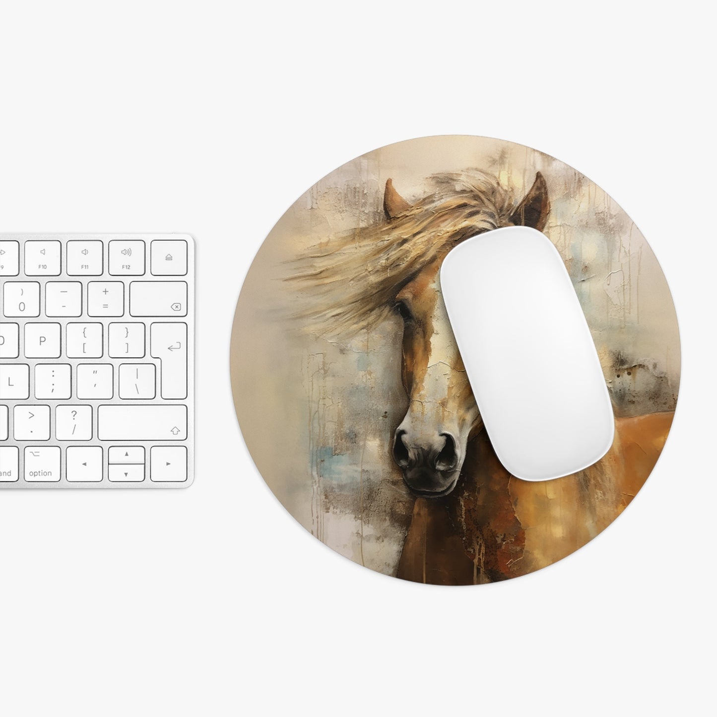 Palomino Horse Art Mouse Pad, Palomino Pony Unique Gift Idea - FlooredByArt