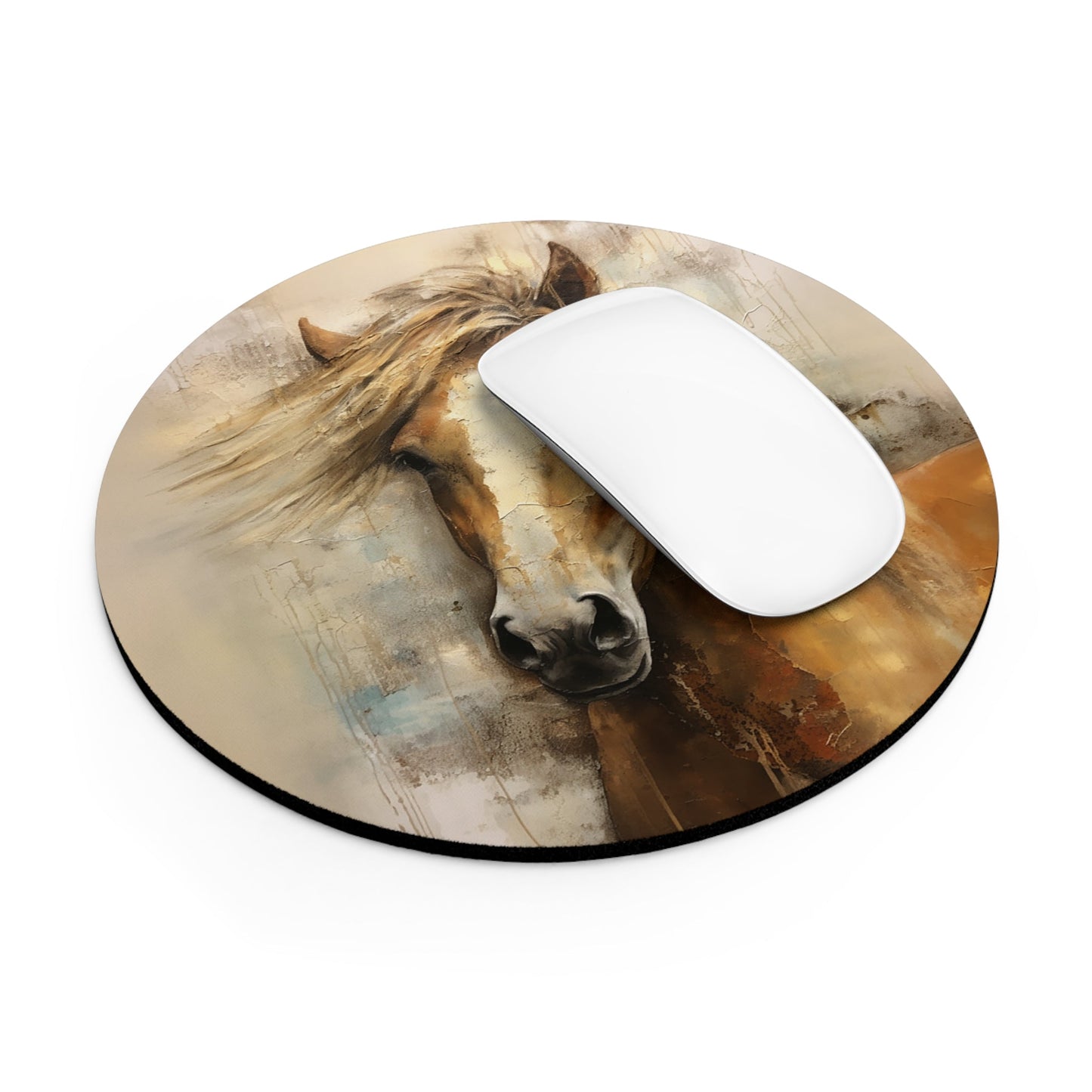 Palomino Horse Art Mouse Pad, Palomino Pony Unique Gift Idea - FlooredByArt