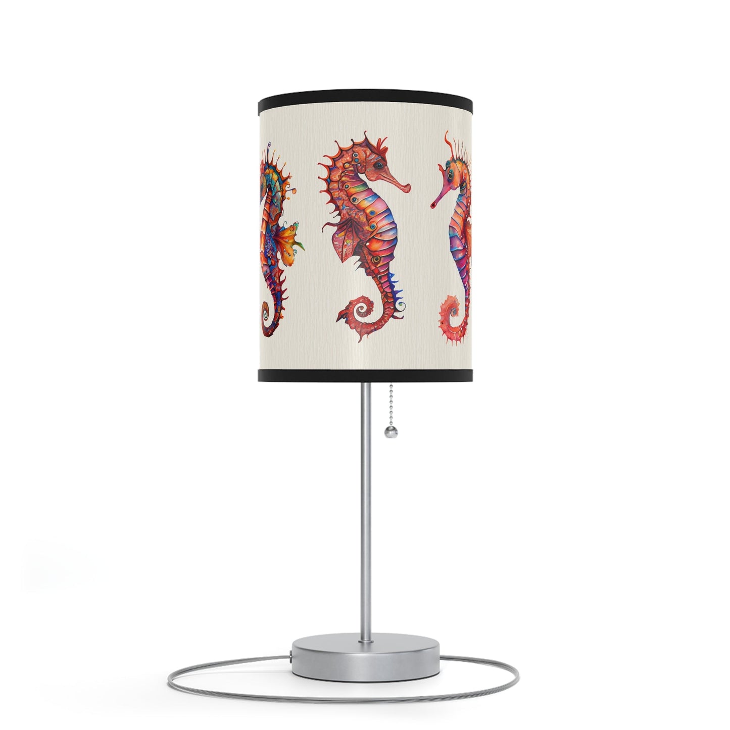 Seahorses Desk or Bedside Lamp, Beach Seahorse Accent Kitchen - Bathroom Lamp, Kids Bedroom - FlooredByArt