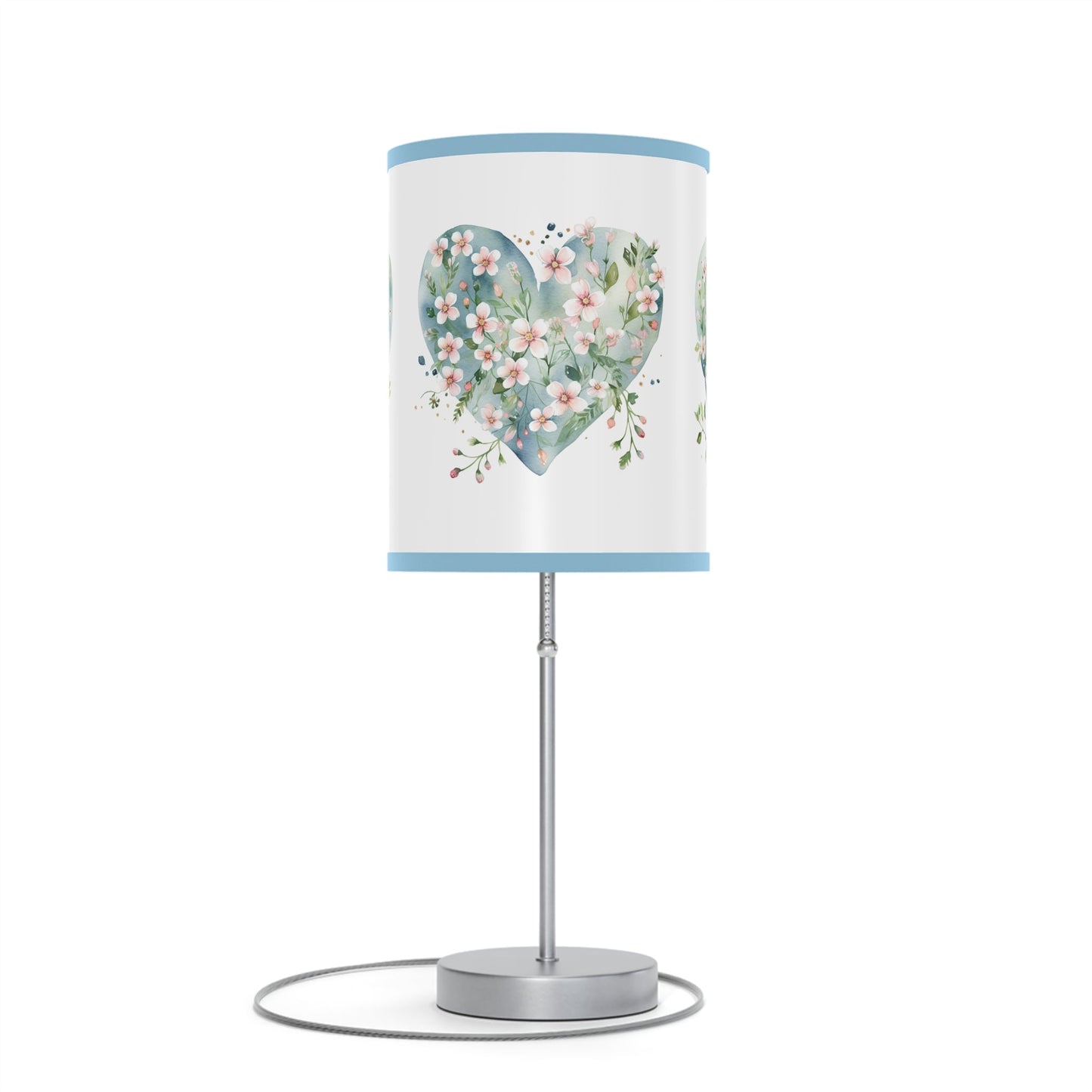 Sweet Hearts Table Lamp, Perfect Girls Room or Romantic Nook Design Accent Lamp, Cheery Bright Decor, Office Desk Accessory Lamp - FlooredByArt