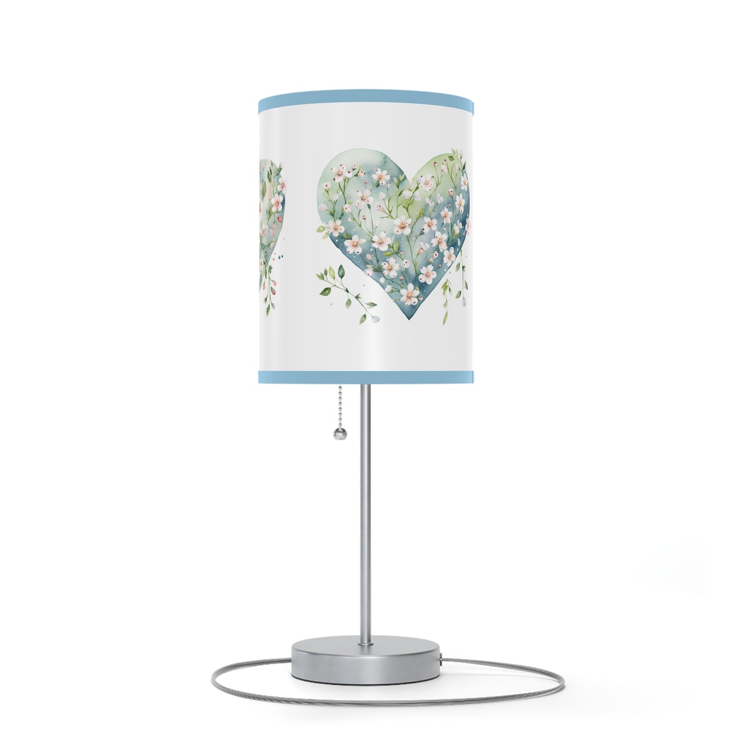 Sweet Hearts Table Lamp, Perfect Girls Room or Romantic Nook Design Accent Lamp, Cheery Bright Decor, Office Desk Accessory Lamp - FlooredByArt