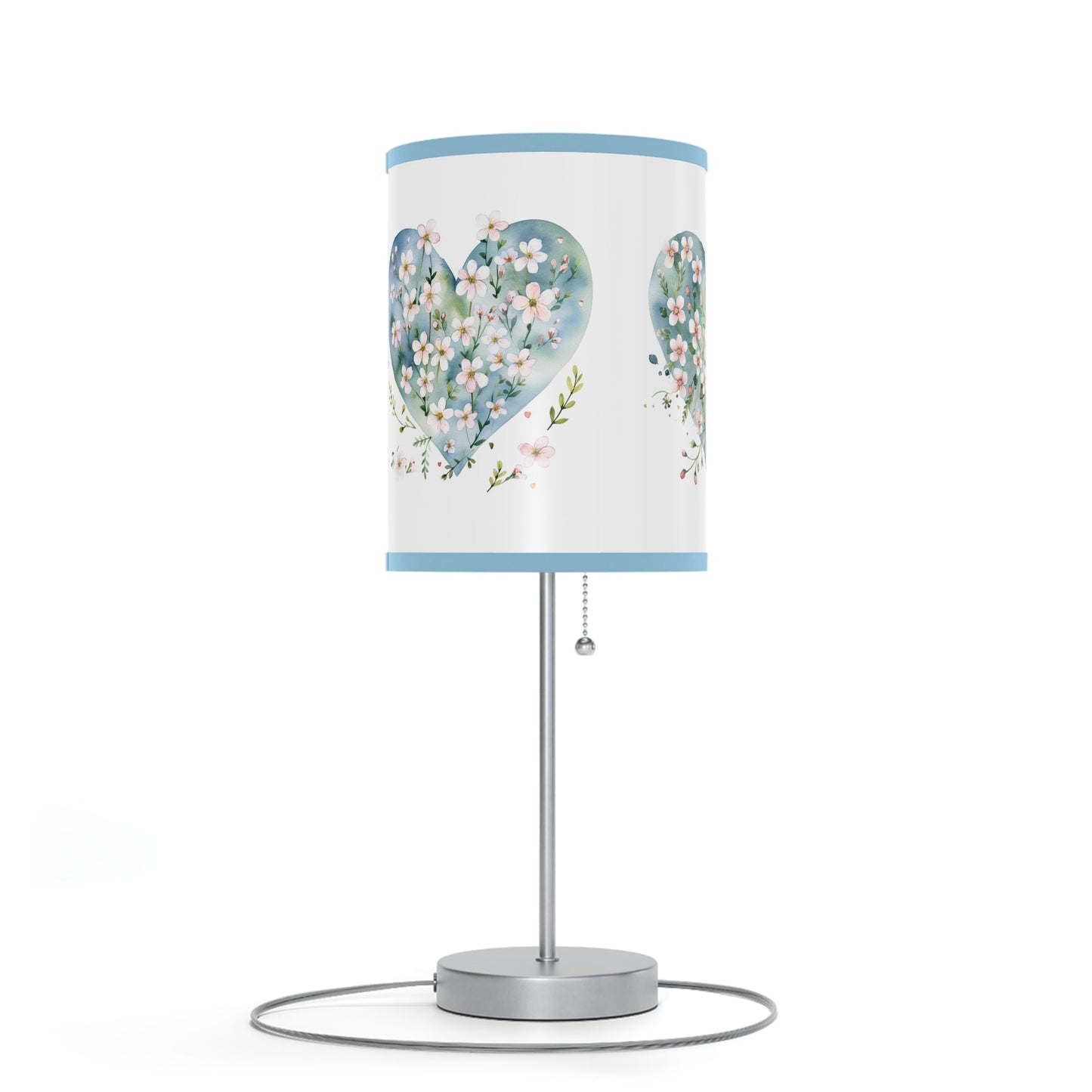 Sweet Hearts Table Lamp, Perfect Girls Room or Romantic Nook Design Accent Lamp, Cheery Bright Decor, Office Desk Accessory Lamp - FlooredByArt