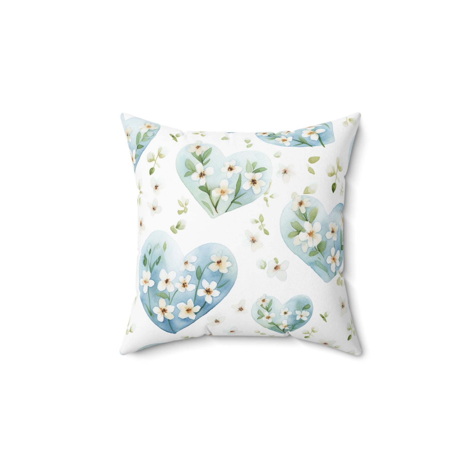 Sweethearts Throw Pillow, Cottage Garden Hearts Accent Throw Pillow - FlooredByArt