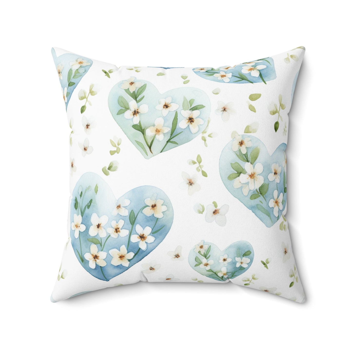 Sweethearts Throw Pillow, Cottage Garden Hearts Accent Throw Pillow - FlooredByArt
