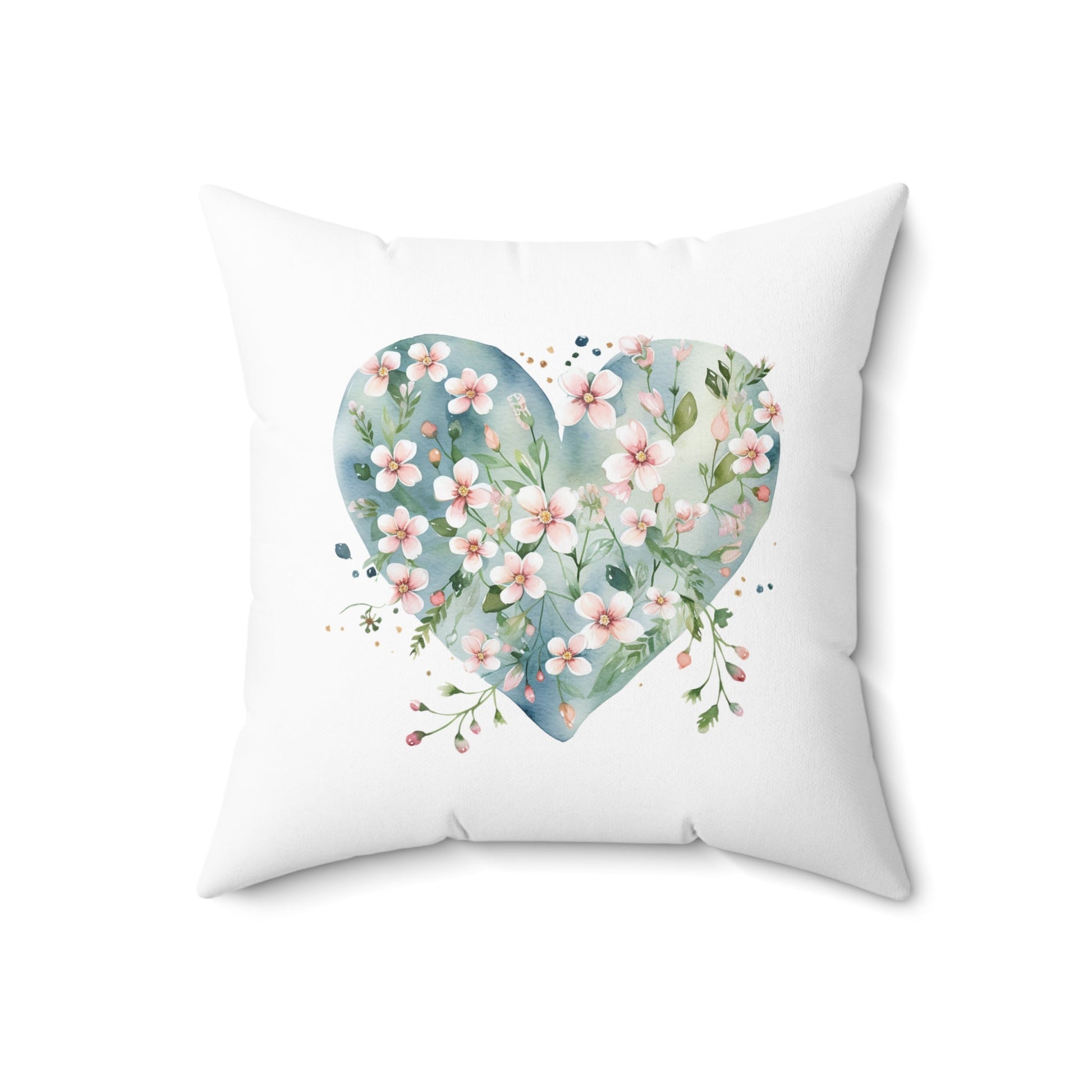 Sweethearts Throw Pillow, Cottage Garden Hearts Accent Throw Pillow - FlooredByArt