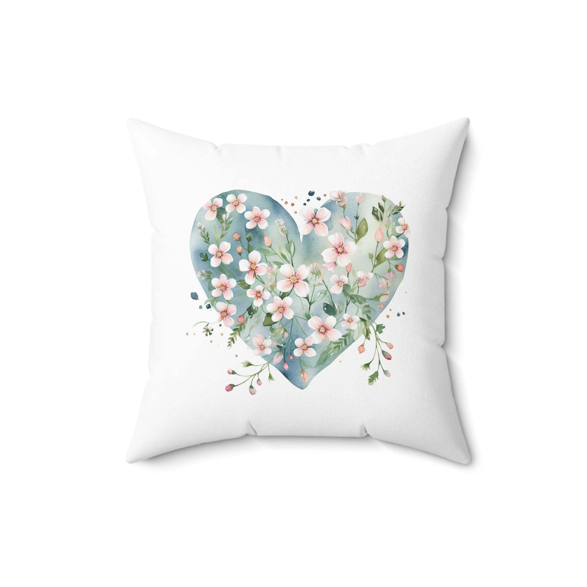 Sweethearts Throw Pillow, Cottage Garden Hearts Accent Throw Pillow - FlooredByArt