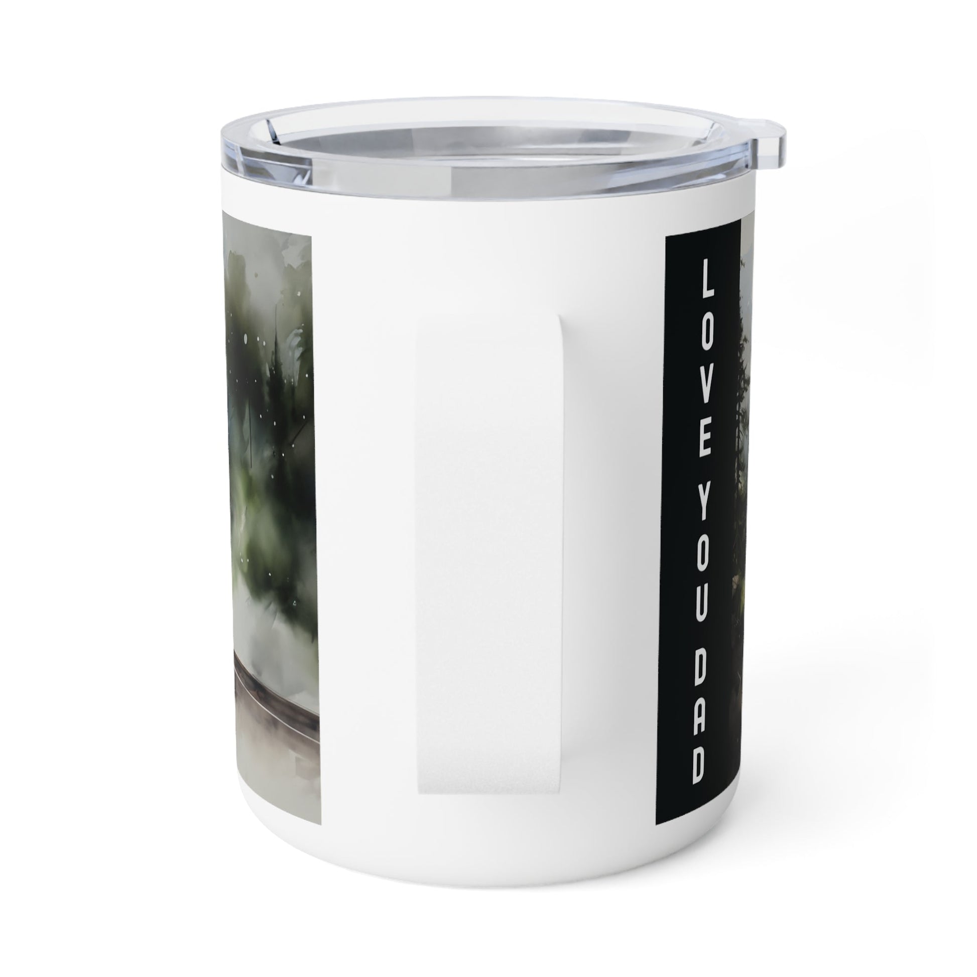 Vintage Steam Engine Custom Insulated Coffee Mug, 10oz - Train Lover Gift - FlooredByArt