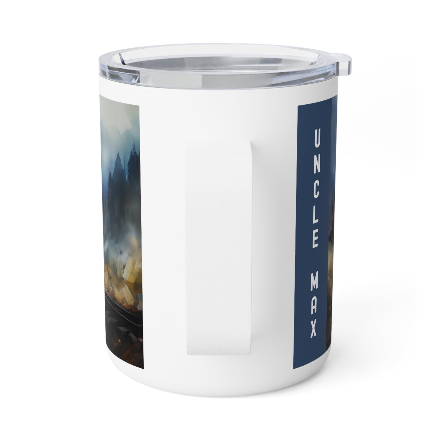Vintage Steam Engine (style #1)Insulated Custom Coffee Mug, 10oz - FlooredByArt