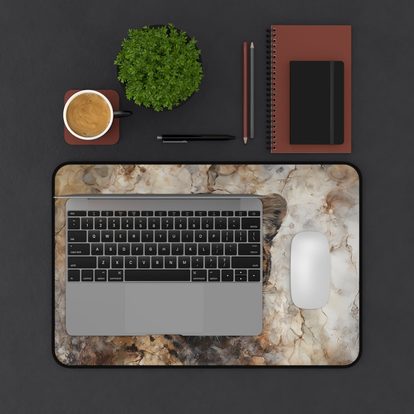 Wildlife Leopard EX Large Mouse Pad, Animal Lover Desk Mats - FlooredByArt