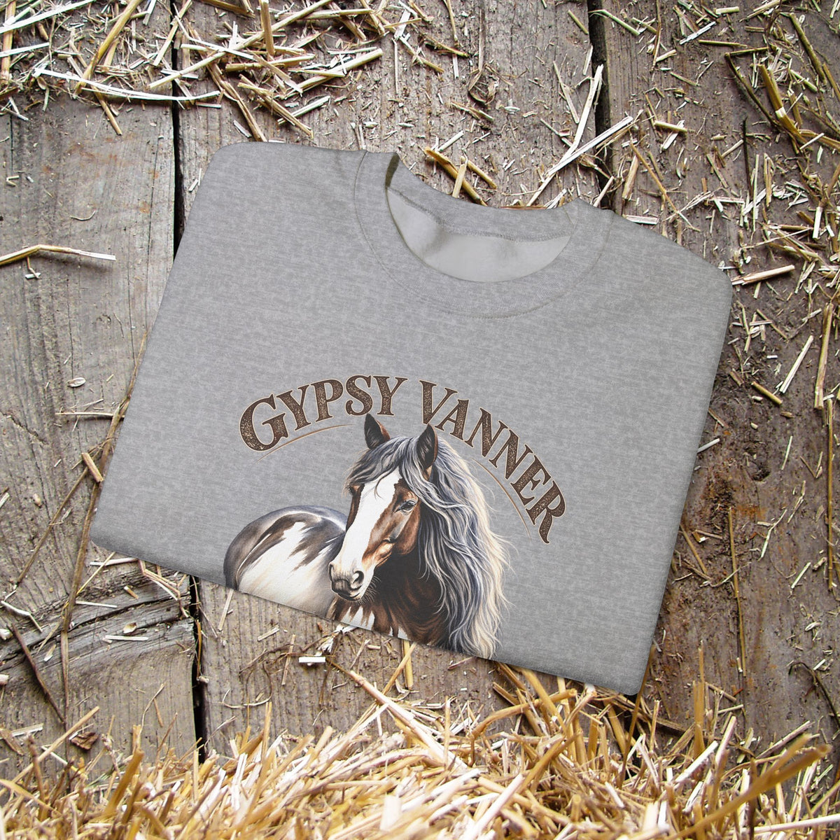 Gypsy Vanner Horse Sweatshirt, Vanner Horse Crewneck, Equestrian Horse Lover Gift