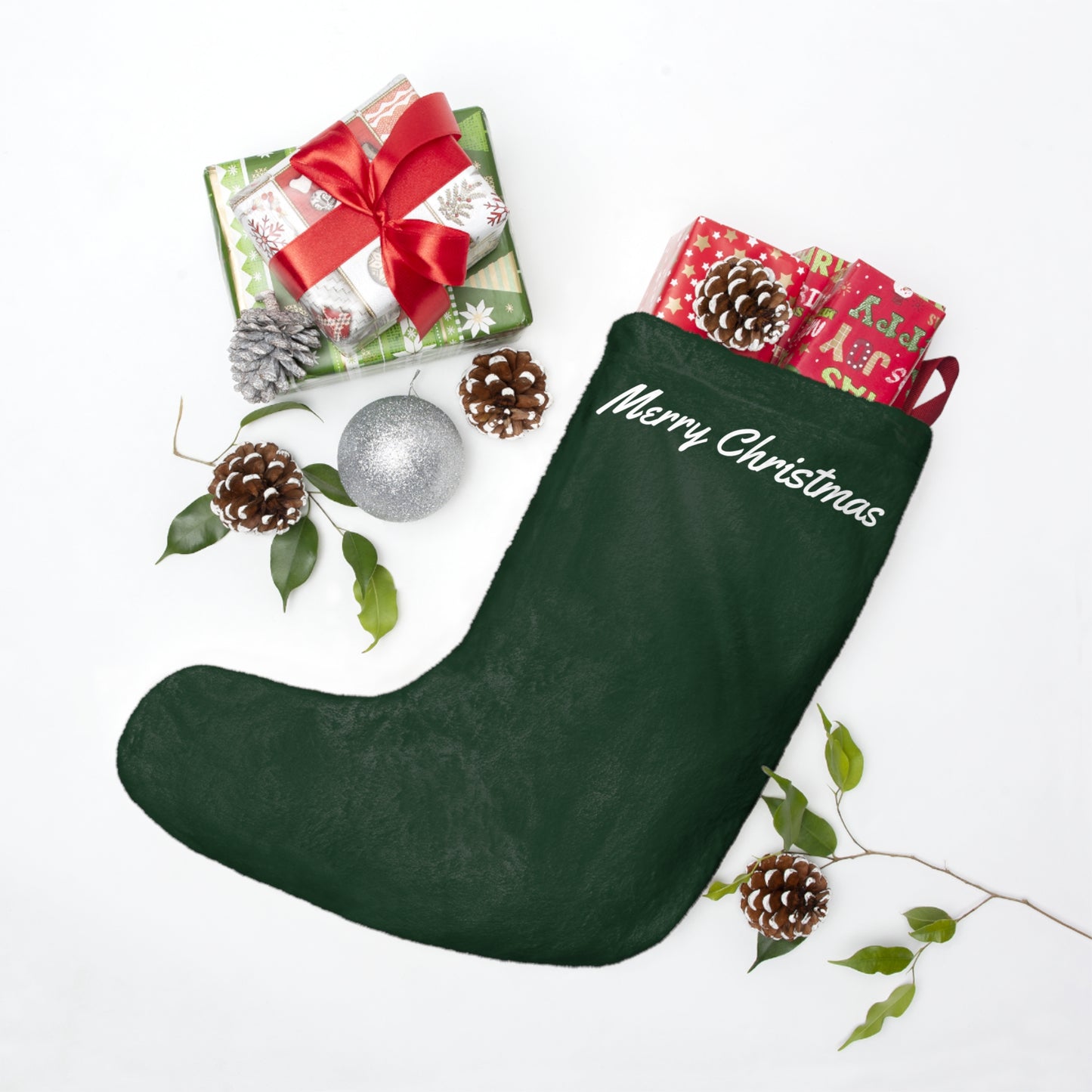 Paint Horse Christmas Stocking,  Black & White Horse