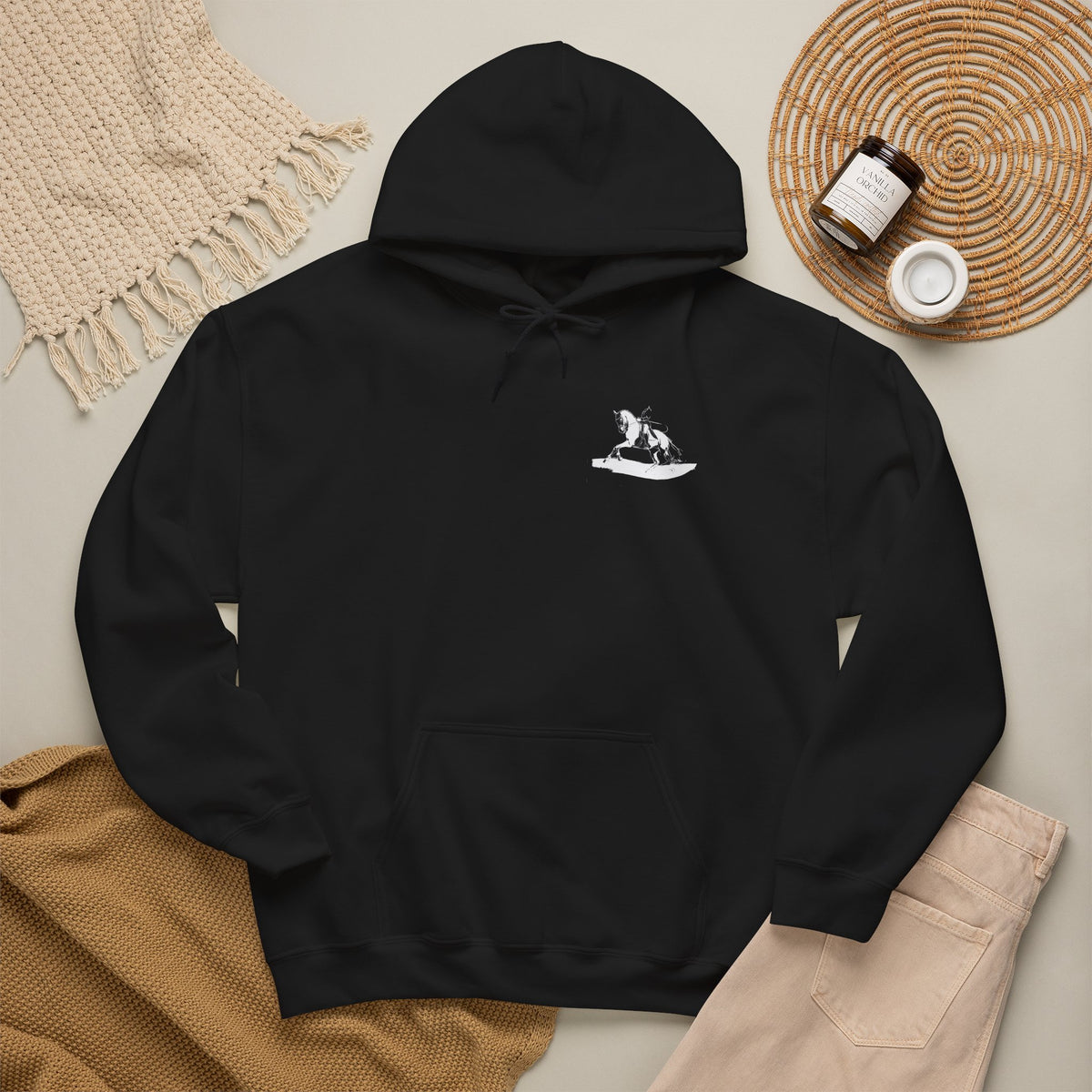 Dressage Horse Traditional Hoodie | Equestrian Pullover Sweatshirt | Horse Art Hoodie | Rider or Trainer Gift