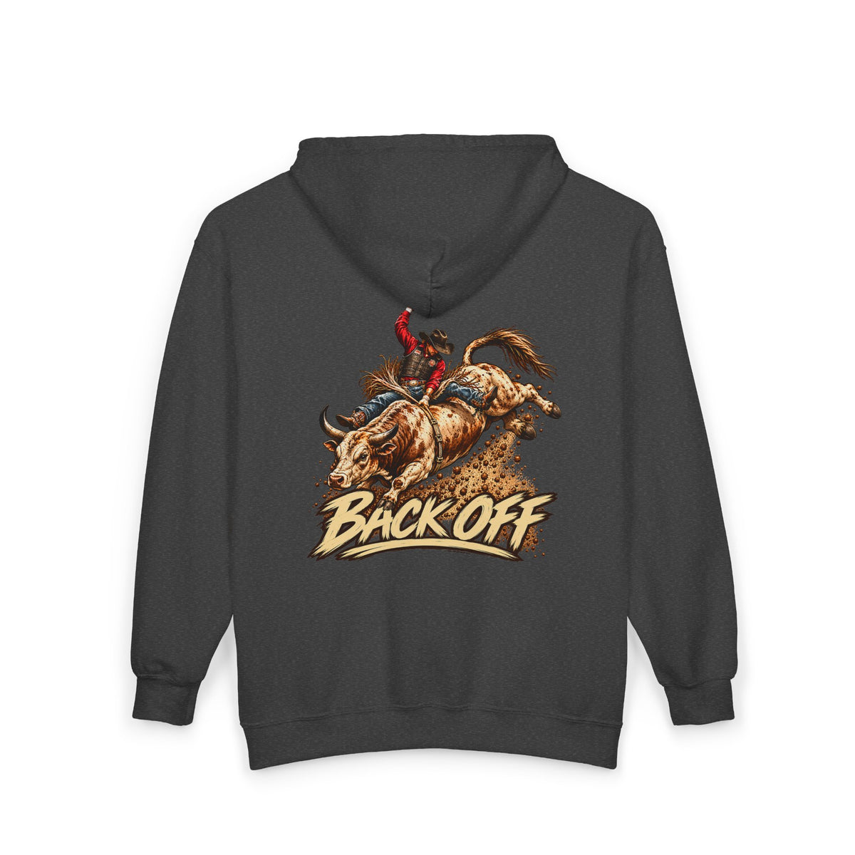 Back Off Rodeo Full Zip Hoodie –  Bull Rider Western Jacket