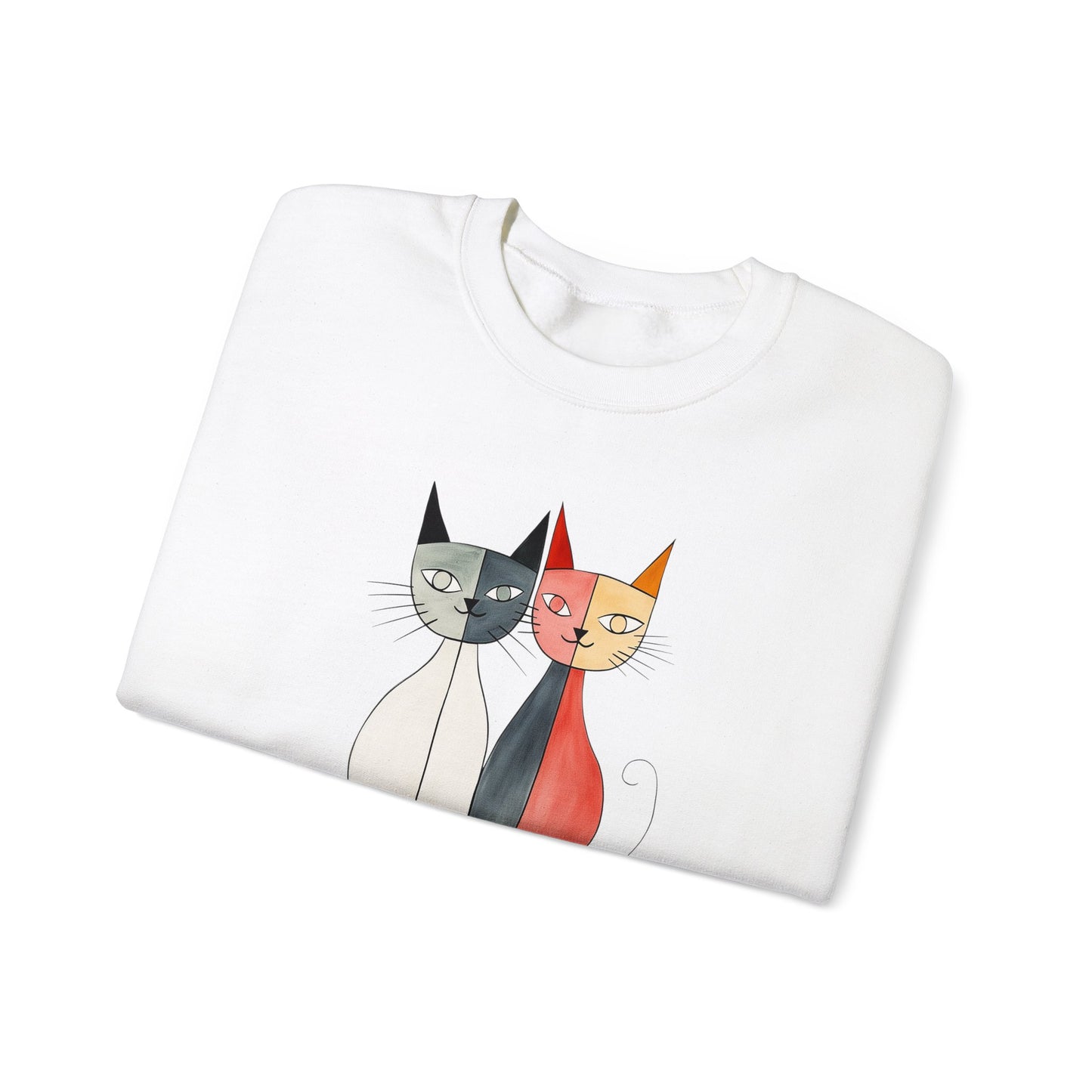 Atomic Cat Sweatshirt, Mid Century Modern Cat Style Design, Atomic Cat Shirt