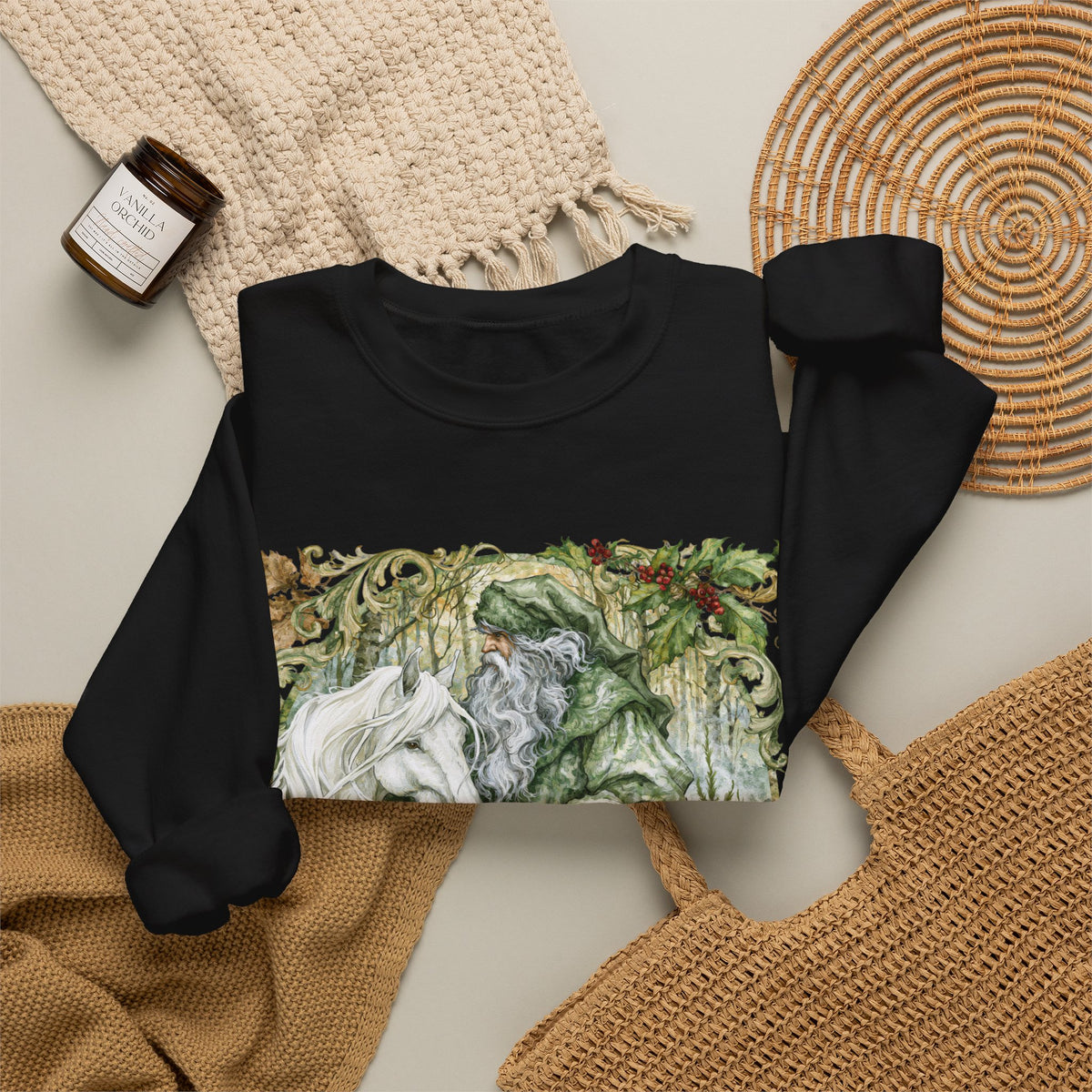 A Christmas Visit Horse Christmas Sweatshirt – Father Christmas