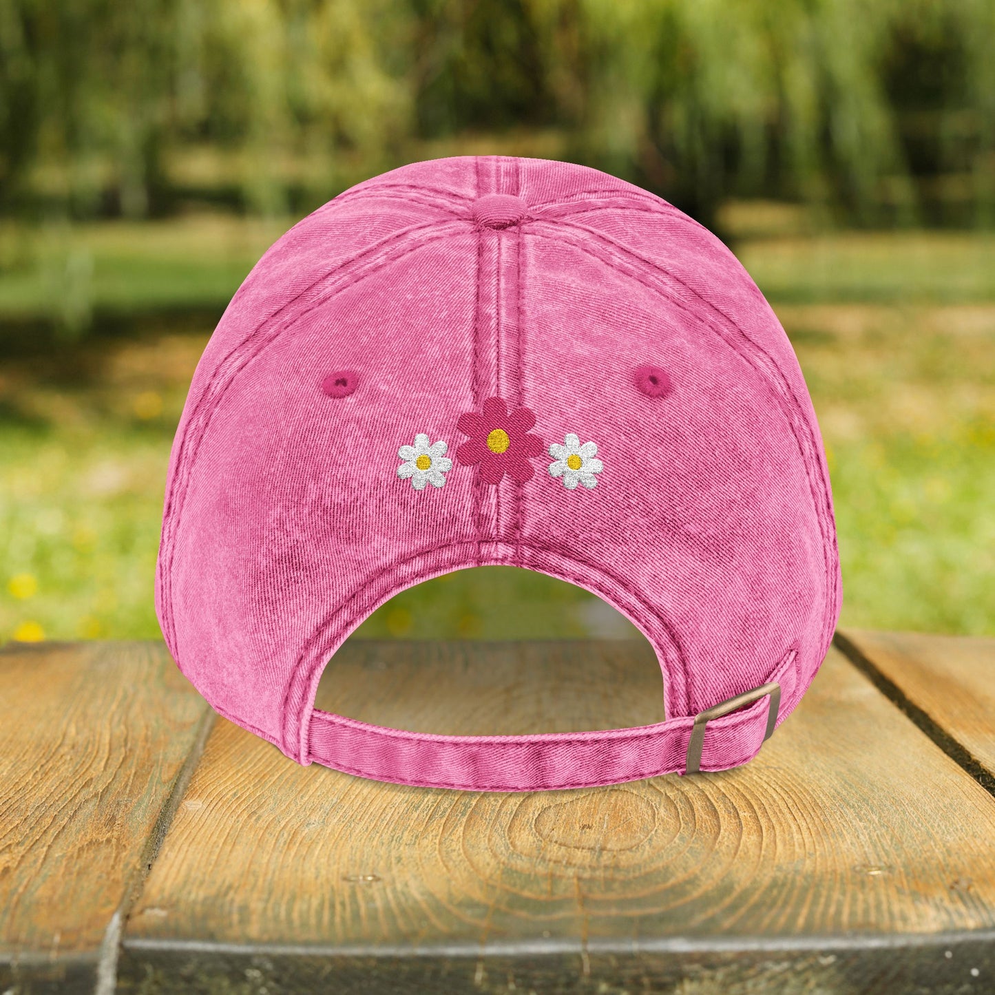 Wildflowers & Wild Horses Embroidered Cap – Vintage Distressed Horse Hat