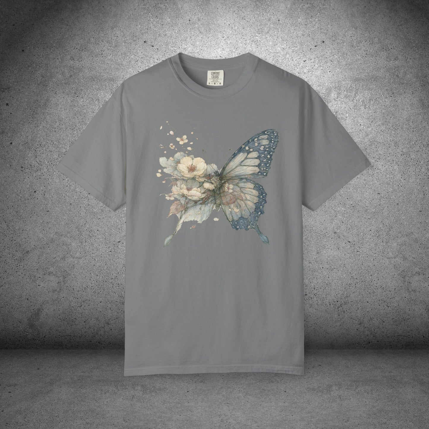Watercolor Butterfly Floral tee | Butterfly Flower T-Shirt