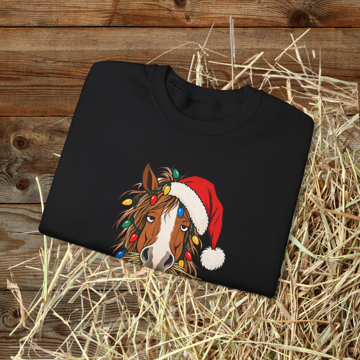 Stay Weird Horse Christmas Sweatshirt - Funny Horse Holiday Shirt