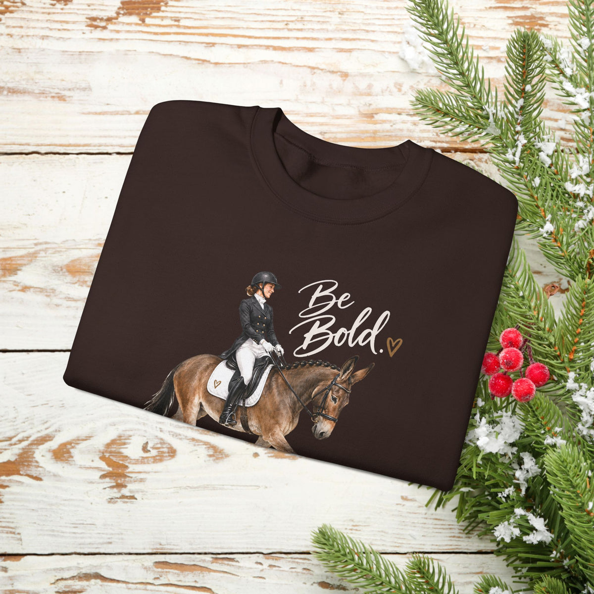 Mule Equestrian Sweatshirt – Be Bold Dressage Rider Crewneck