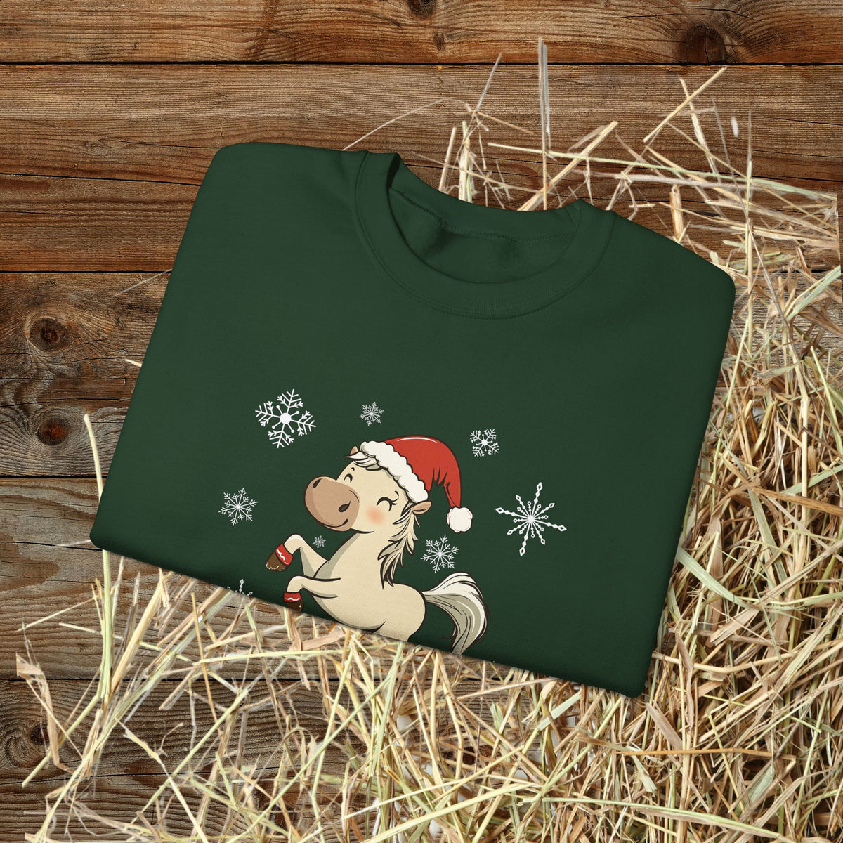 Prancing Through the Snow Horse Christmas Sweatshirt