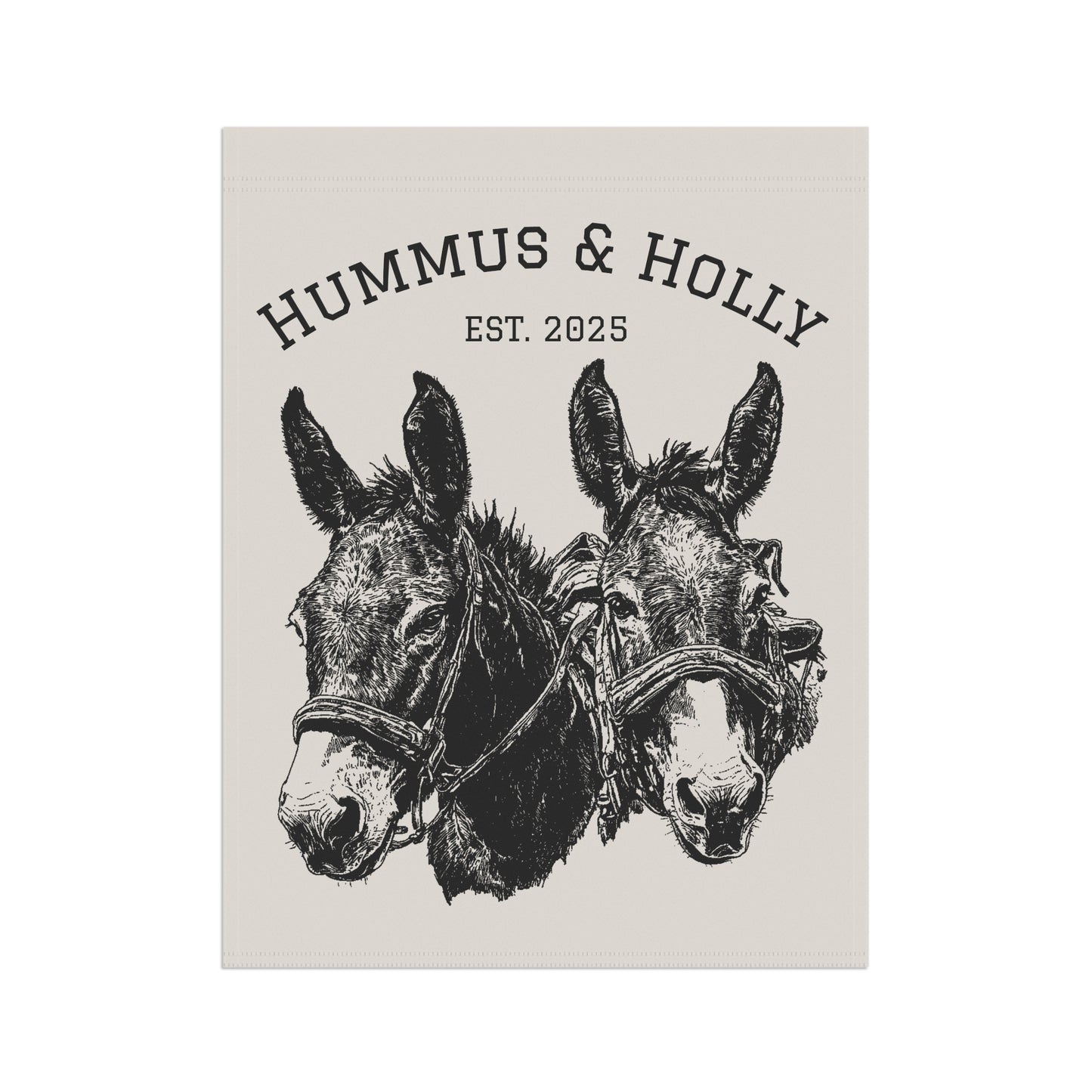 Personalized Farmhouse Garden Mules Horse Banner