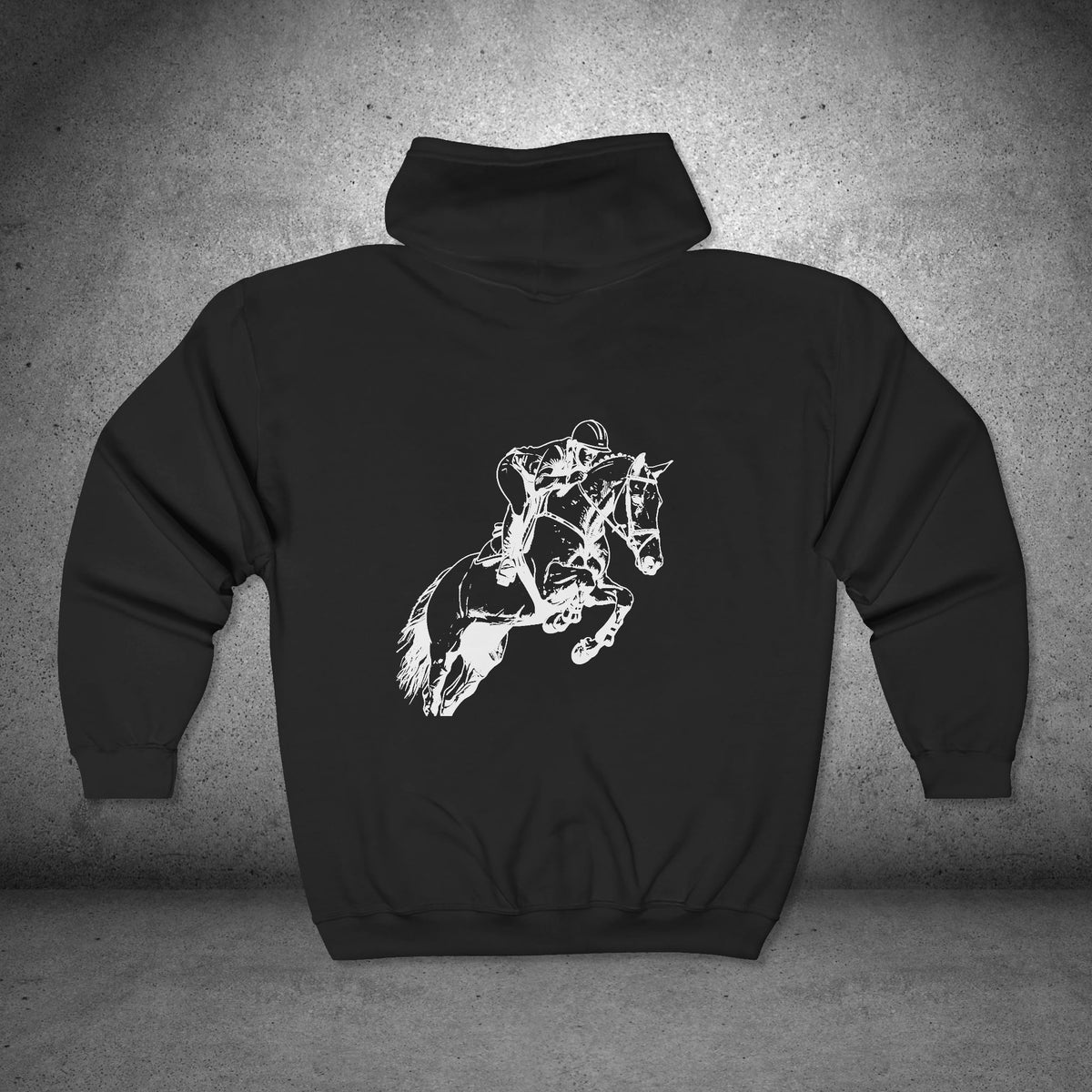 Hunter Jumper Horse Zip-Up Hoodie – Equestrian Jacket
