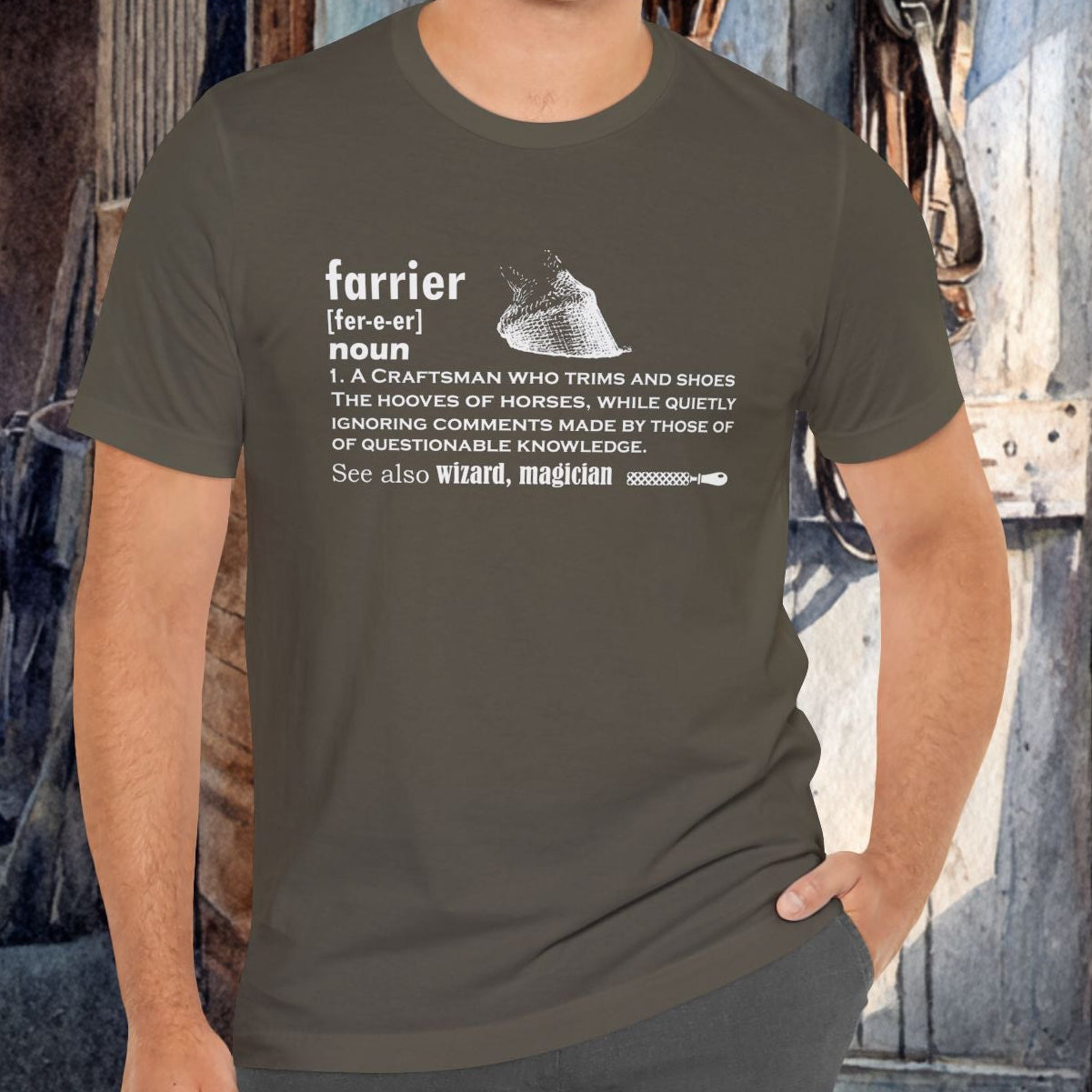 Farrier T-shirt, Farrier Funny Definition, Horseshoer Tee