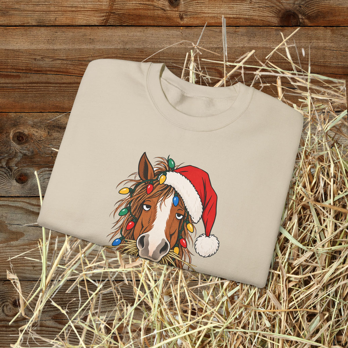 Stay Weird Horse Christmas Sweatshirt - Funny Horse Holiday Shirt