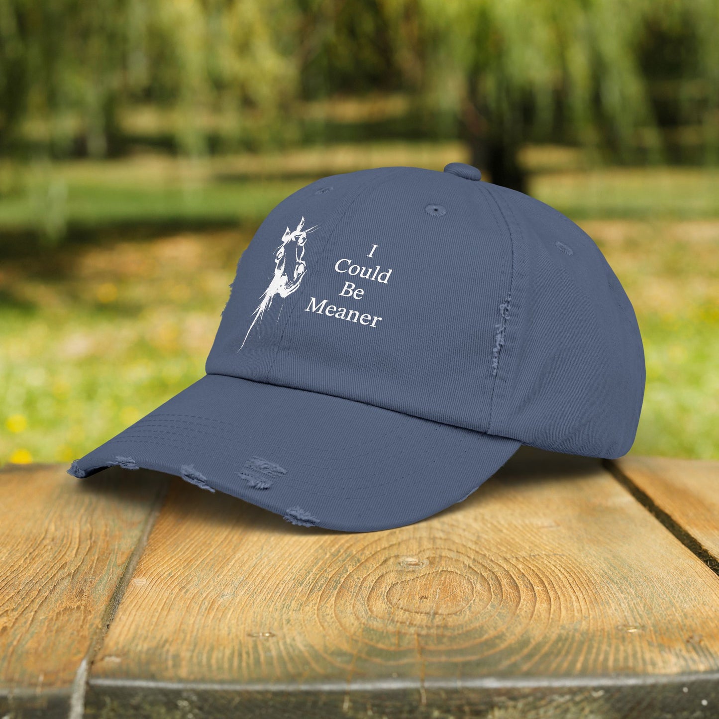 Whimsical Mare Hat I Could Be Meaner Cap | Distressed