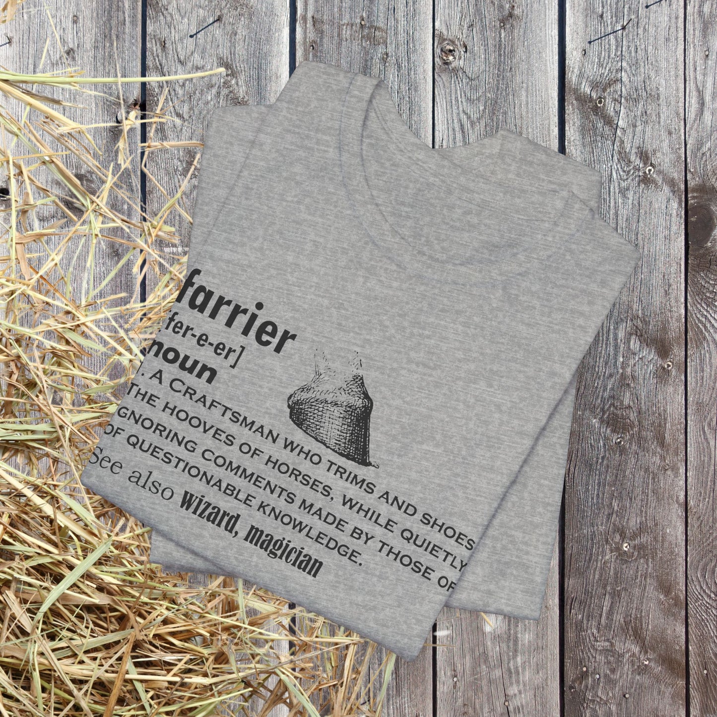 Farrier T-shirt, Farrier Funny Definition, Horseshoer Tee