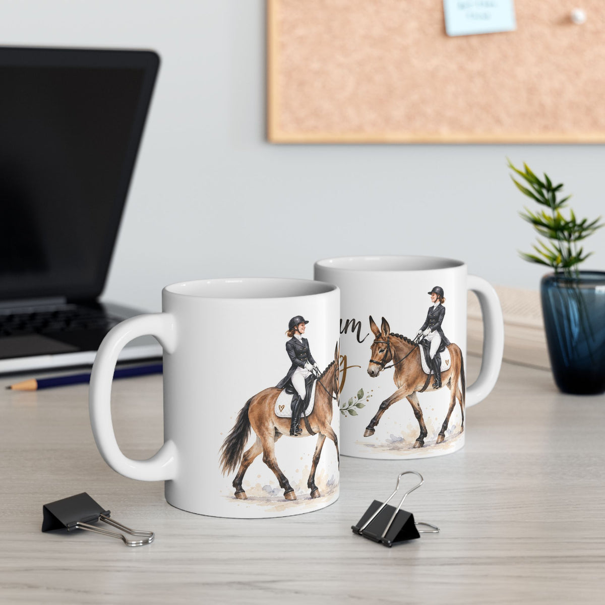 Dream Big Dressage Mule Mug – Equestrian Coffee Mug